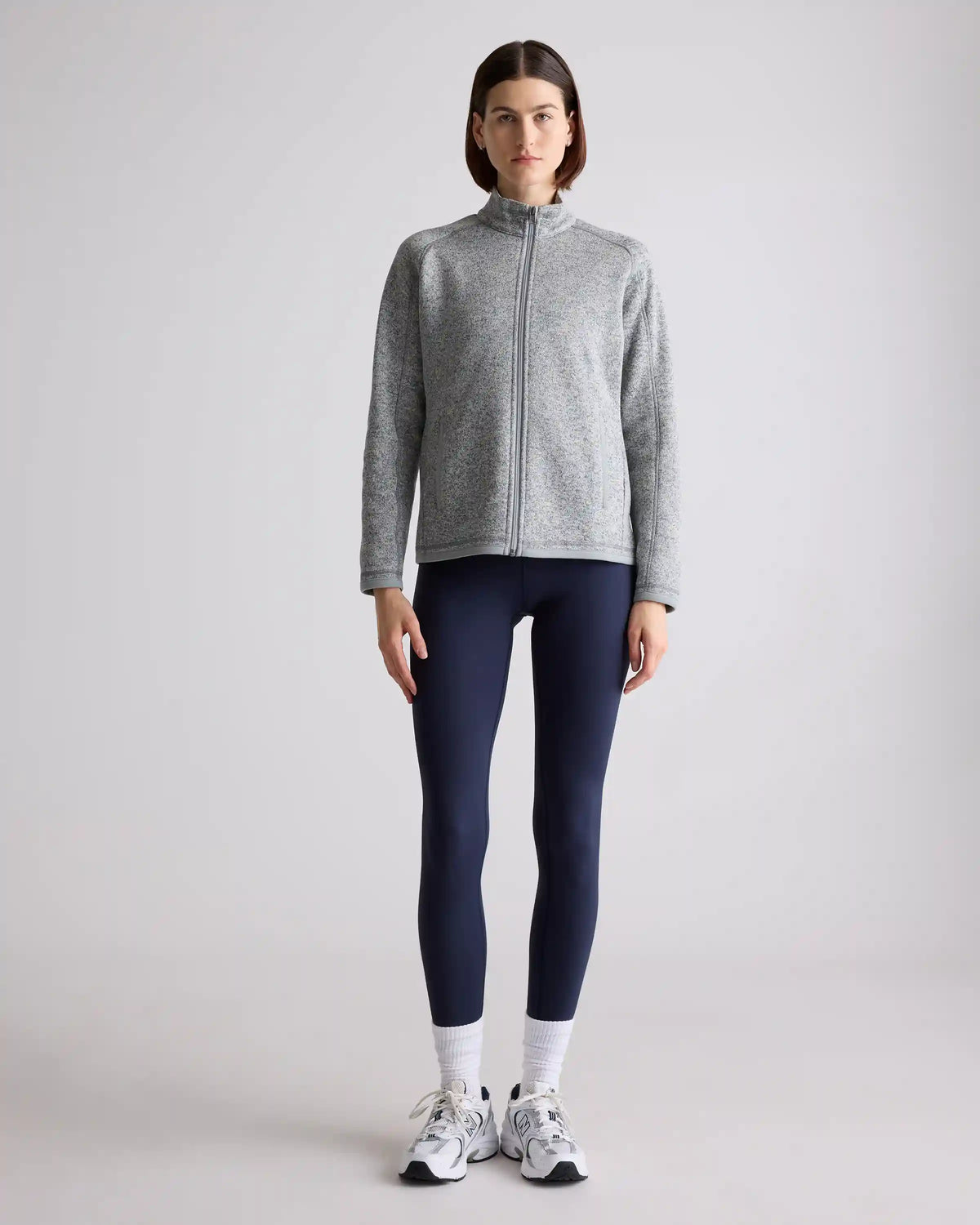 Sweater-Knit Fleece Full-Zip Jacket
