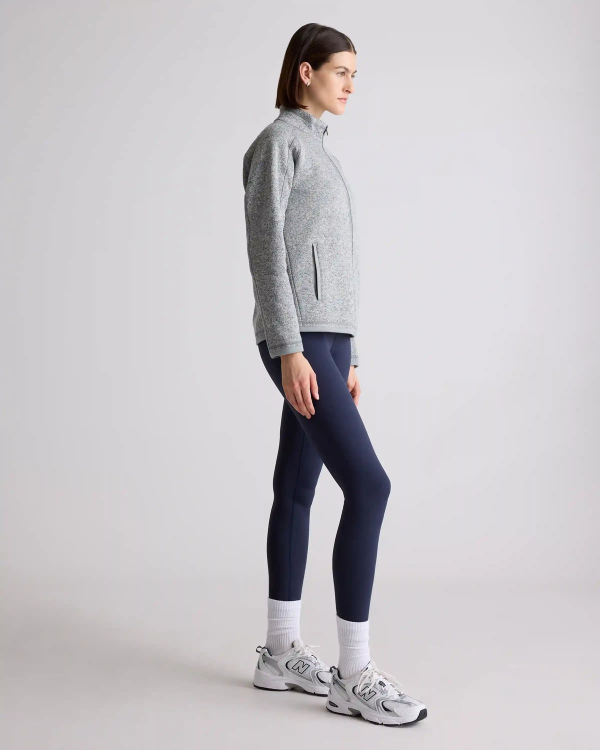 Sweater-Knit Fleece Full-Zip Jacket