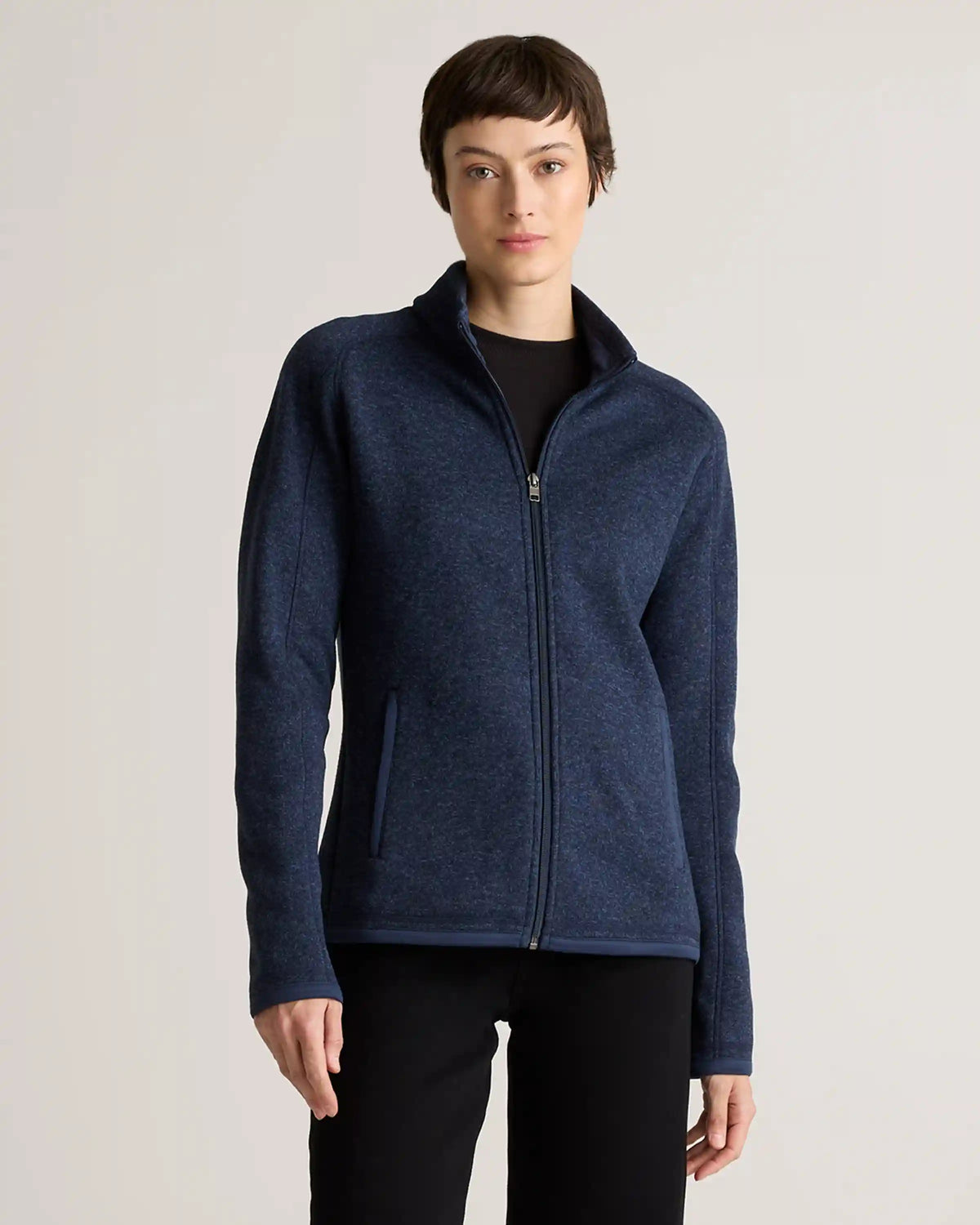 Sweater-Knit Fleece Full-Zip Jacket
