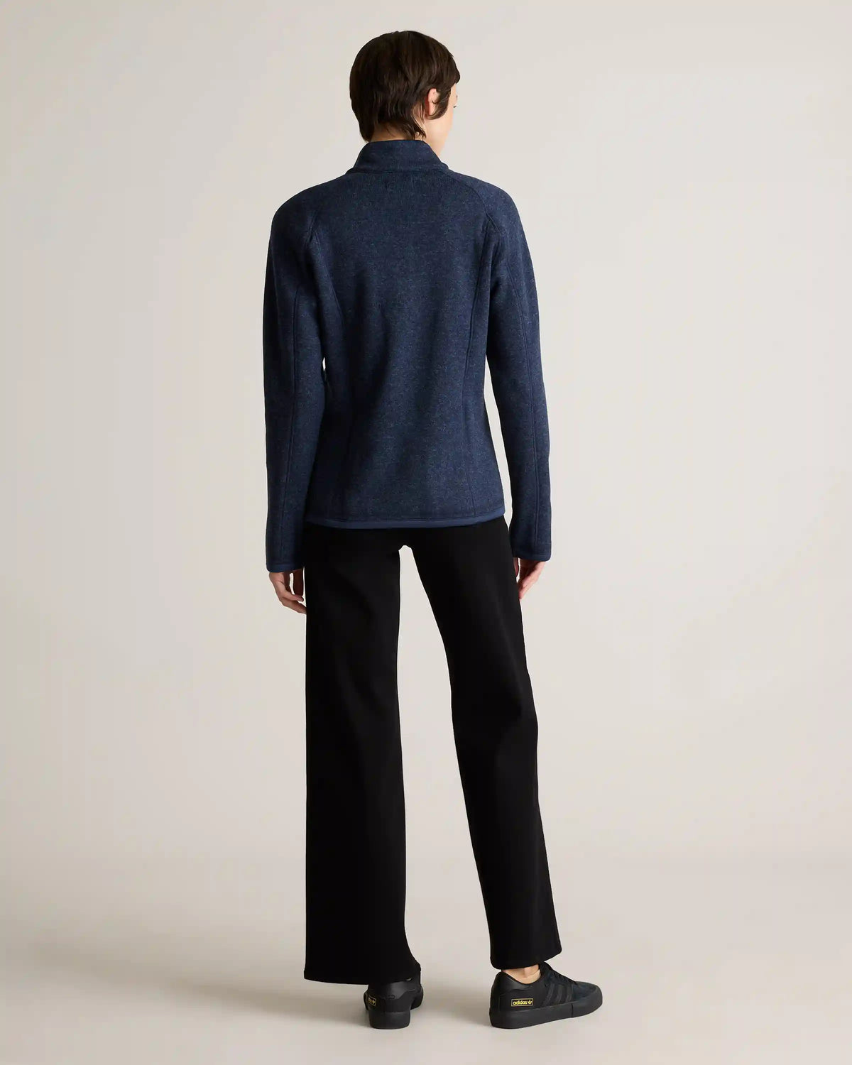 Sweater-Knit Fleece Full-Zip Jacket