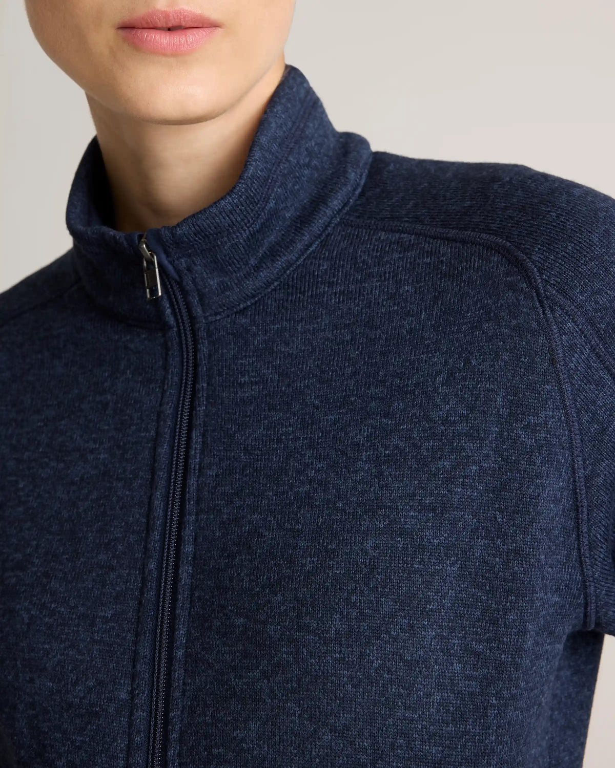 Sweater-Knit Fleece Full-Zip Jacket