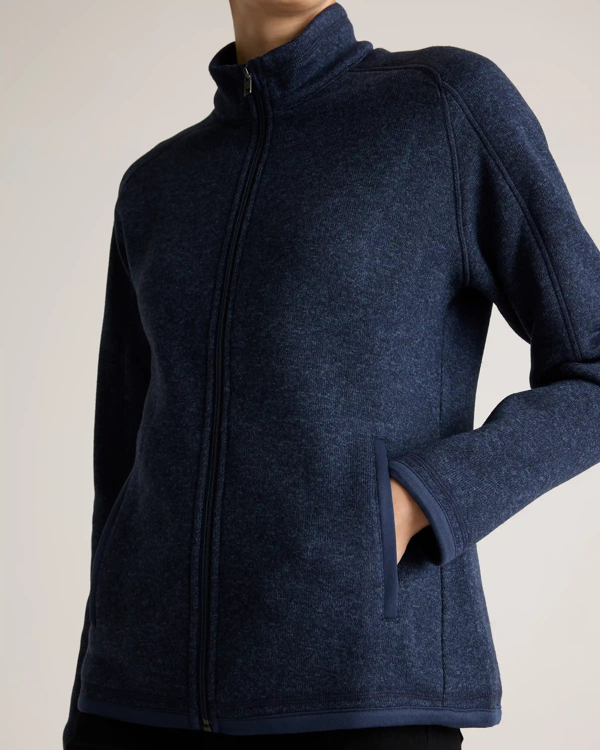 Sweater-Knit Fleece Full-Zip Jacket