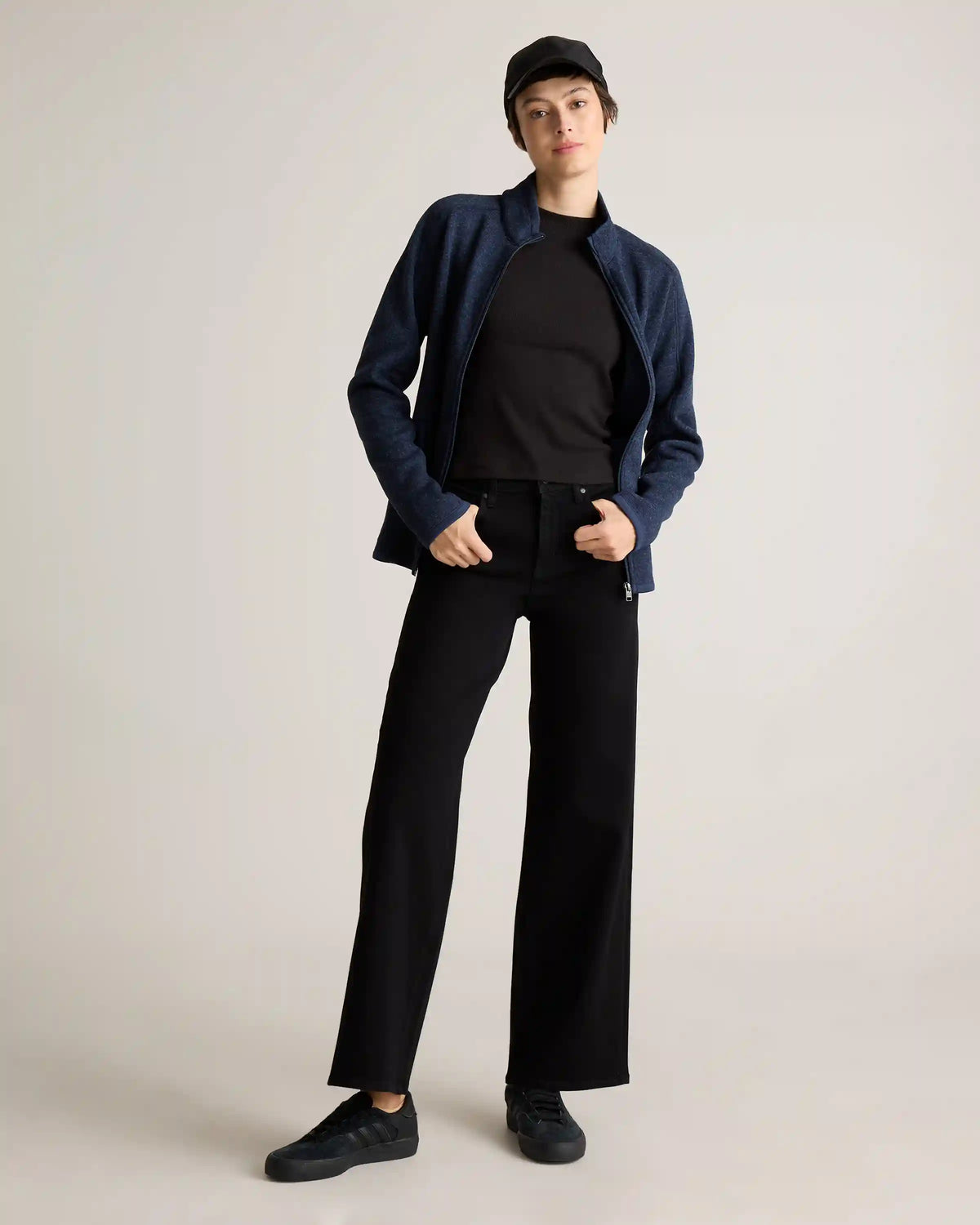 Sweater-Knit Fleece Full-Zip Jacket