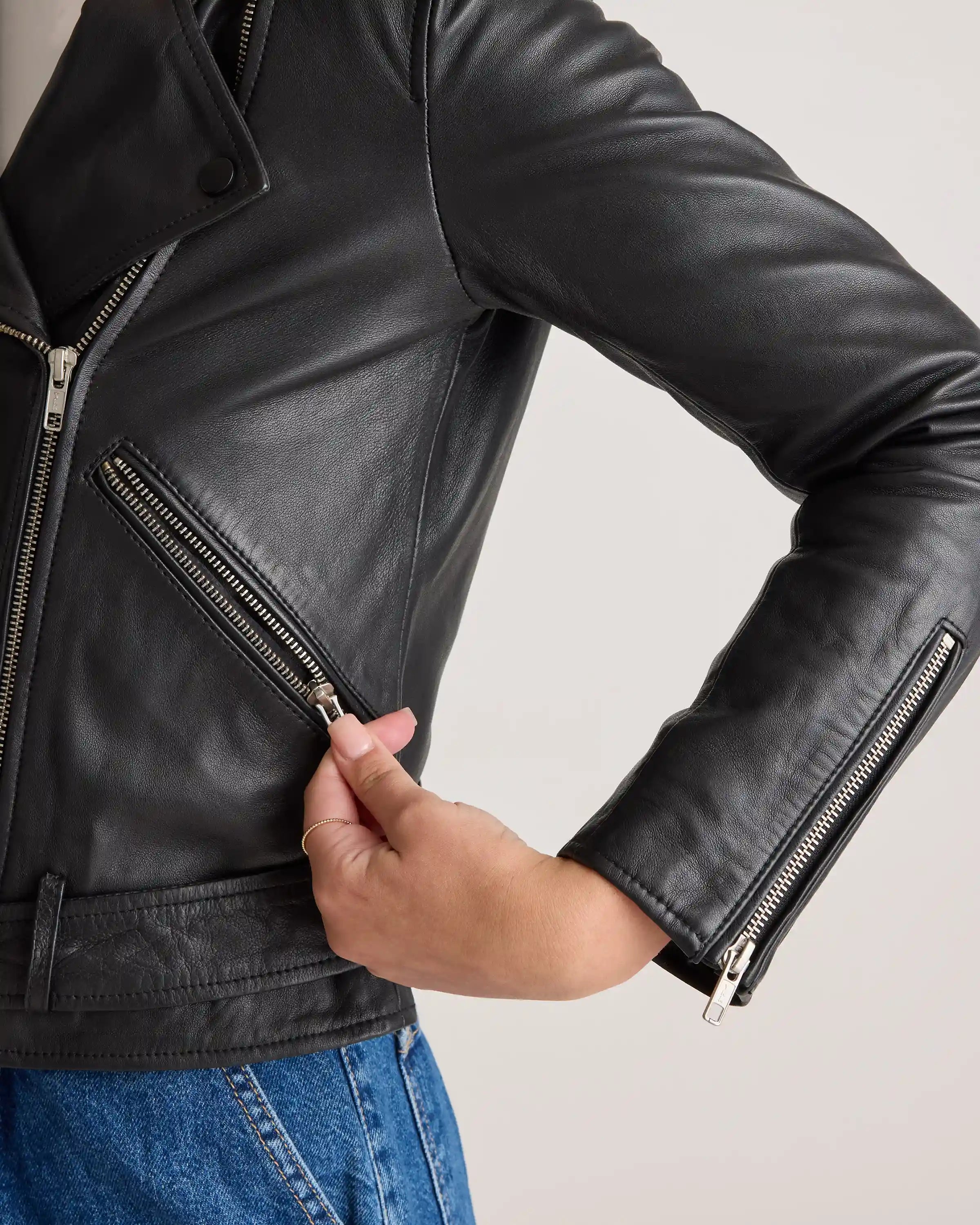 100% Leather Motorcycle Jacket