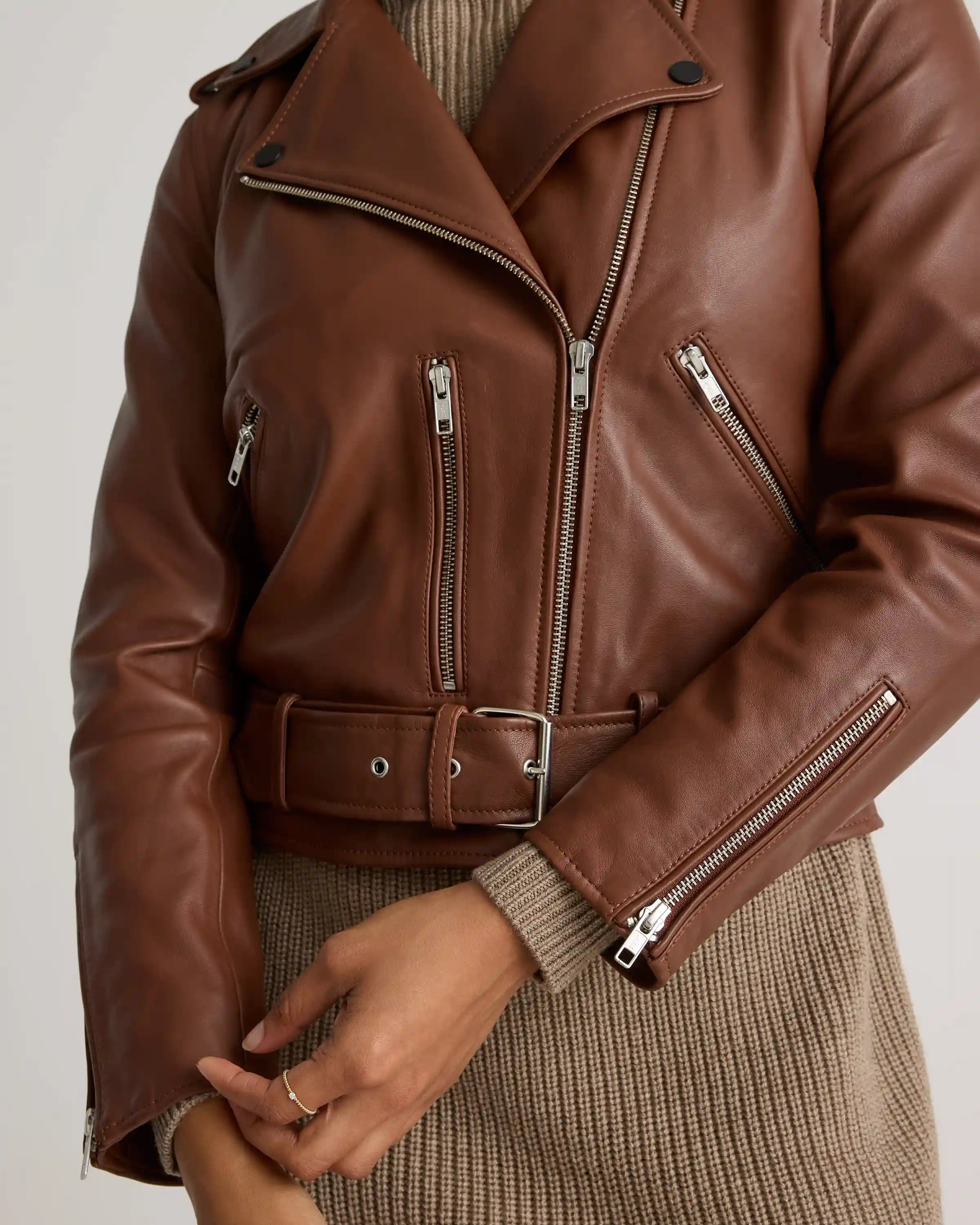 100% Leather Motorcycle Jacket