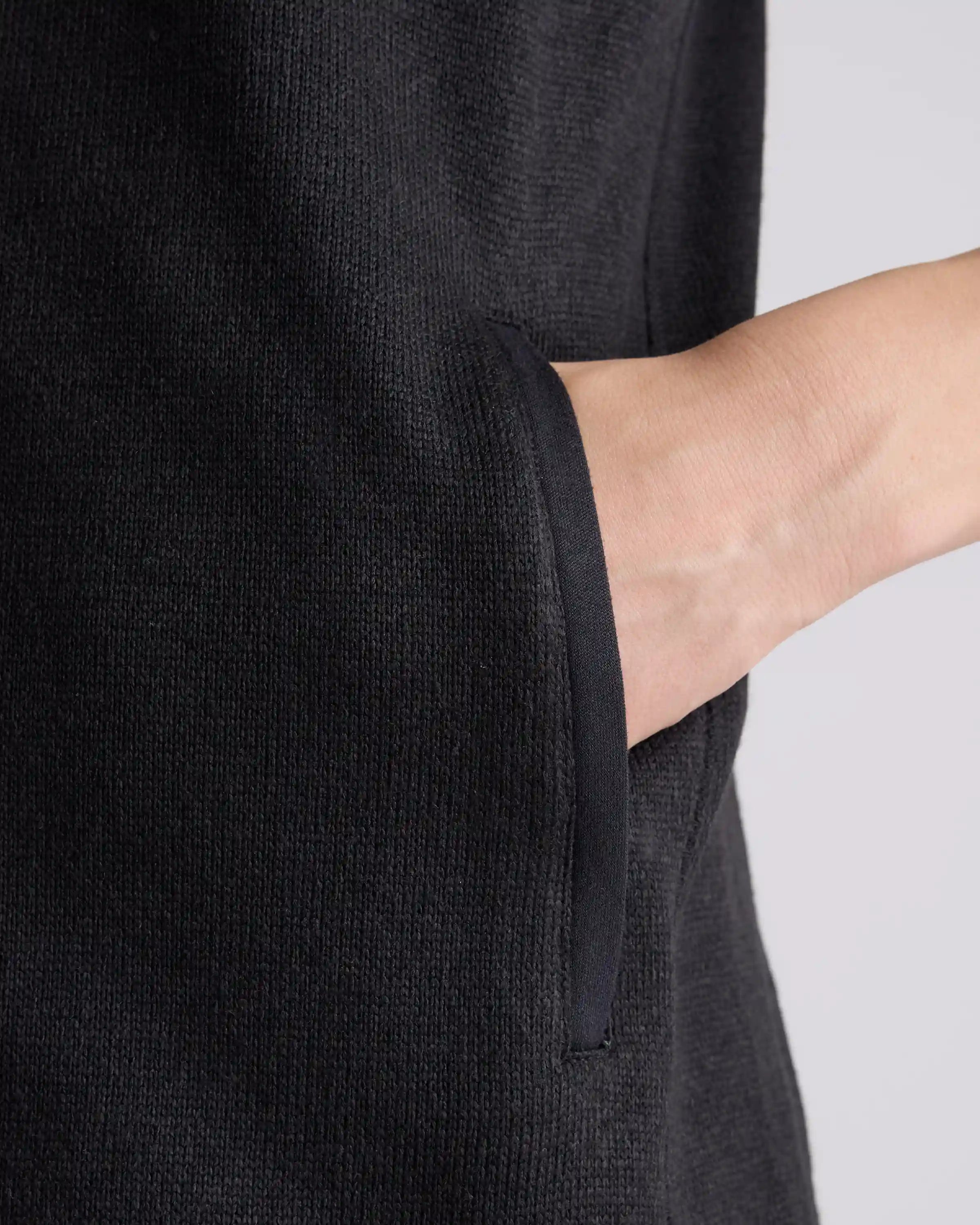 Sweater-Knit Fleece Full-Zip Vest