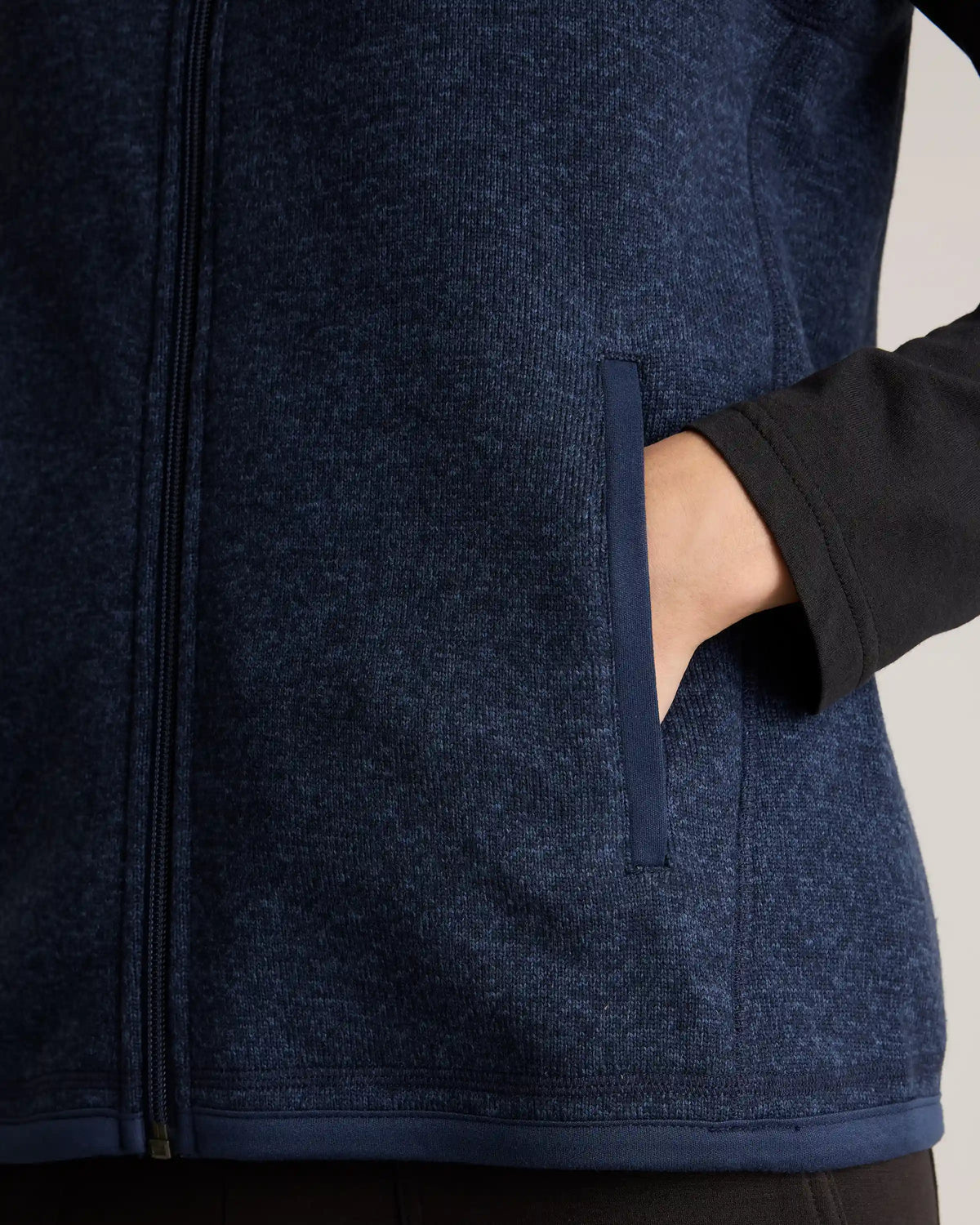 Sweater-Knit Fleece Full-Zip Vest