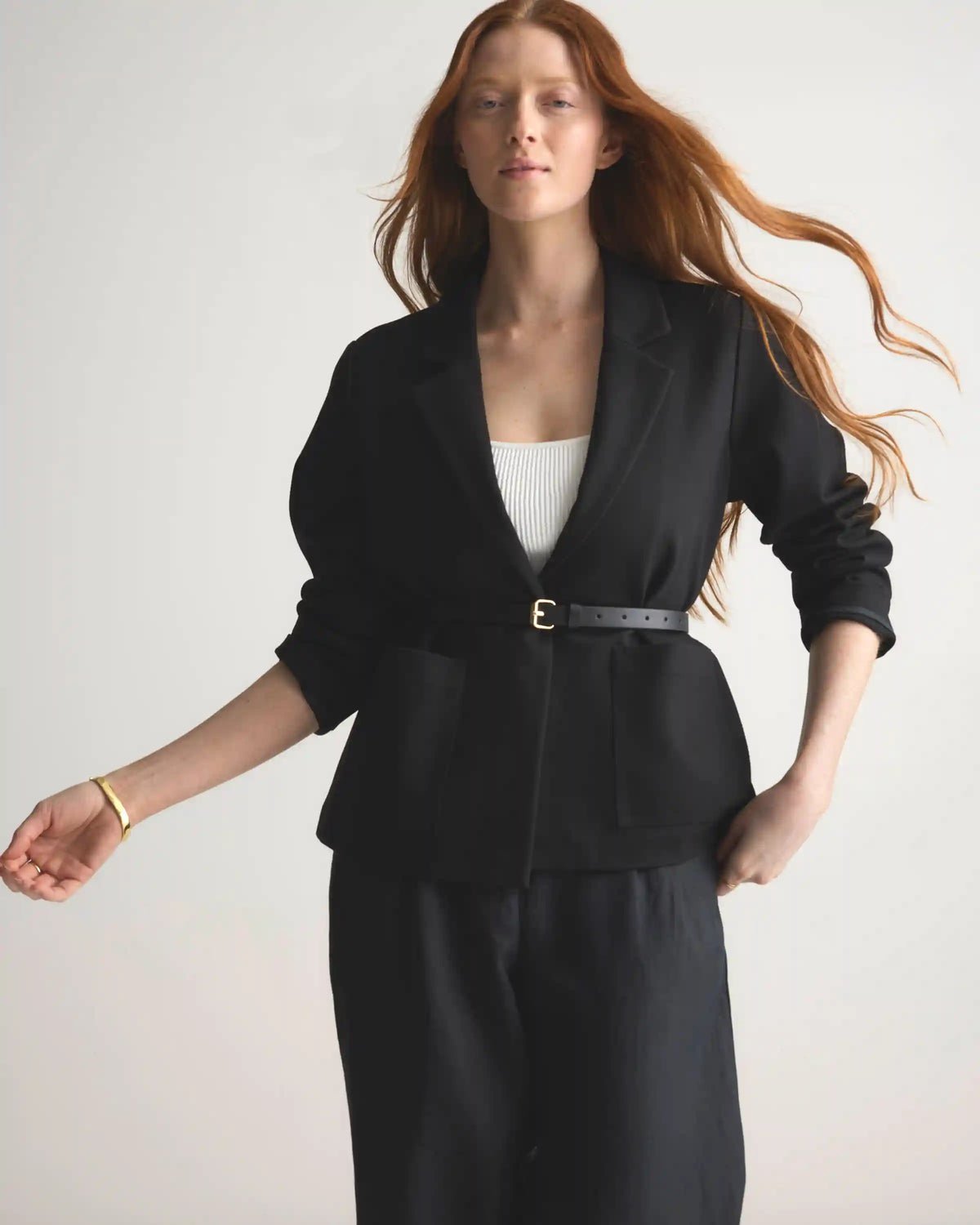 Ultra-Stretch Ponte Open Blazer