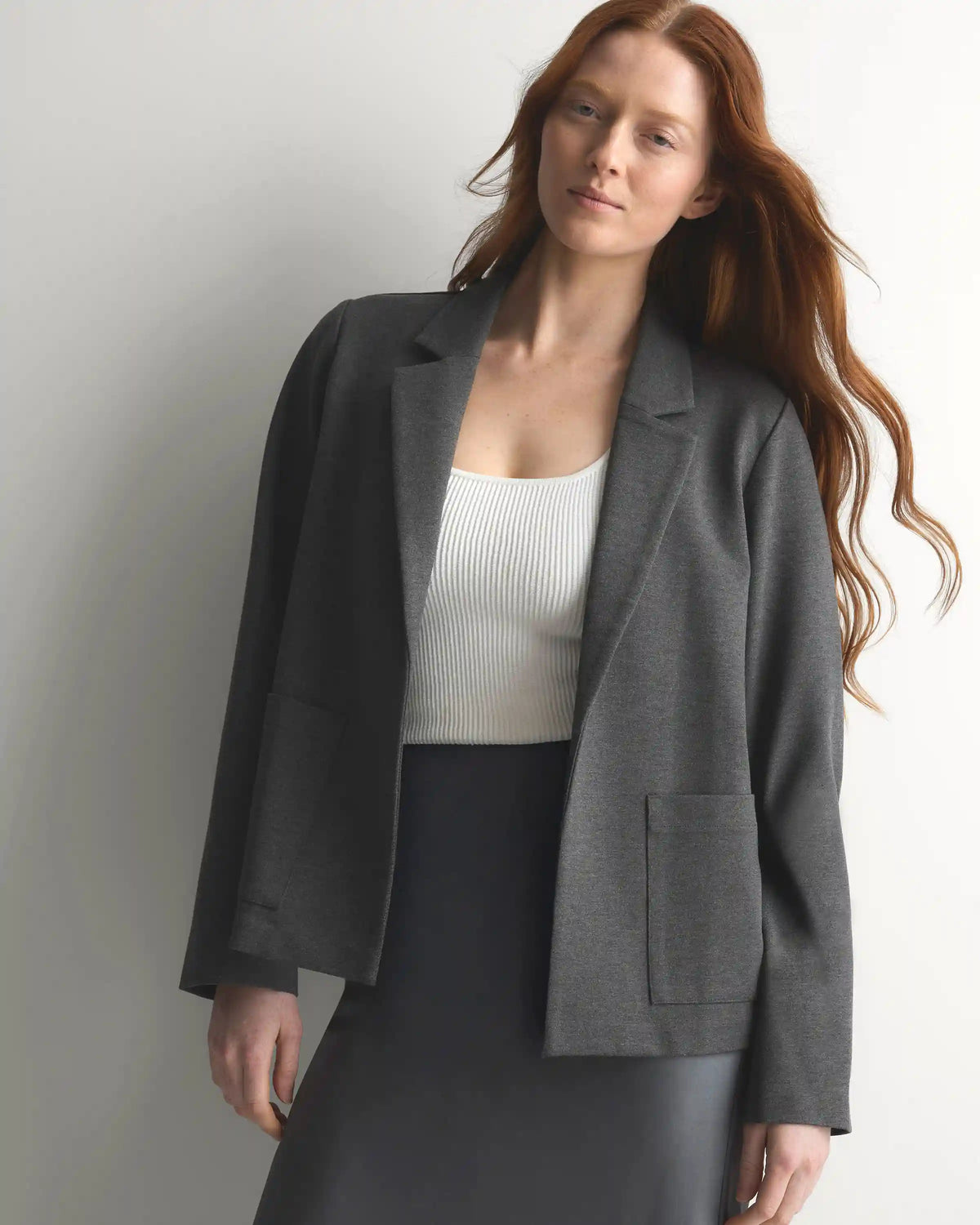 Ultra-Stretch Ponte Open Blazer