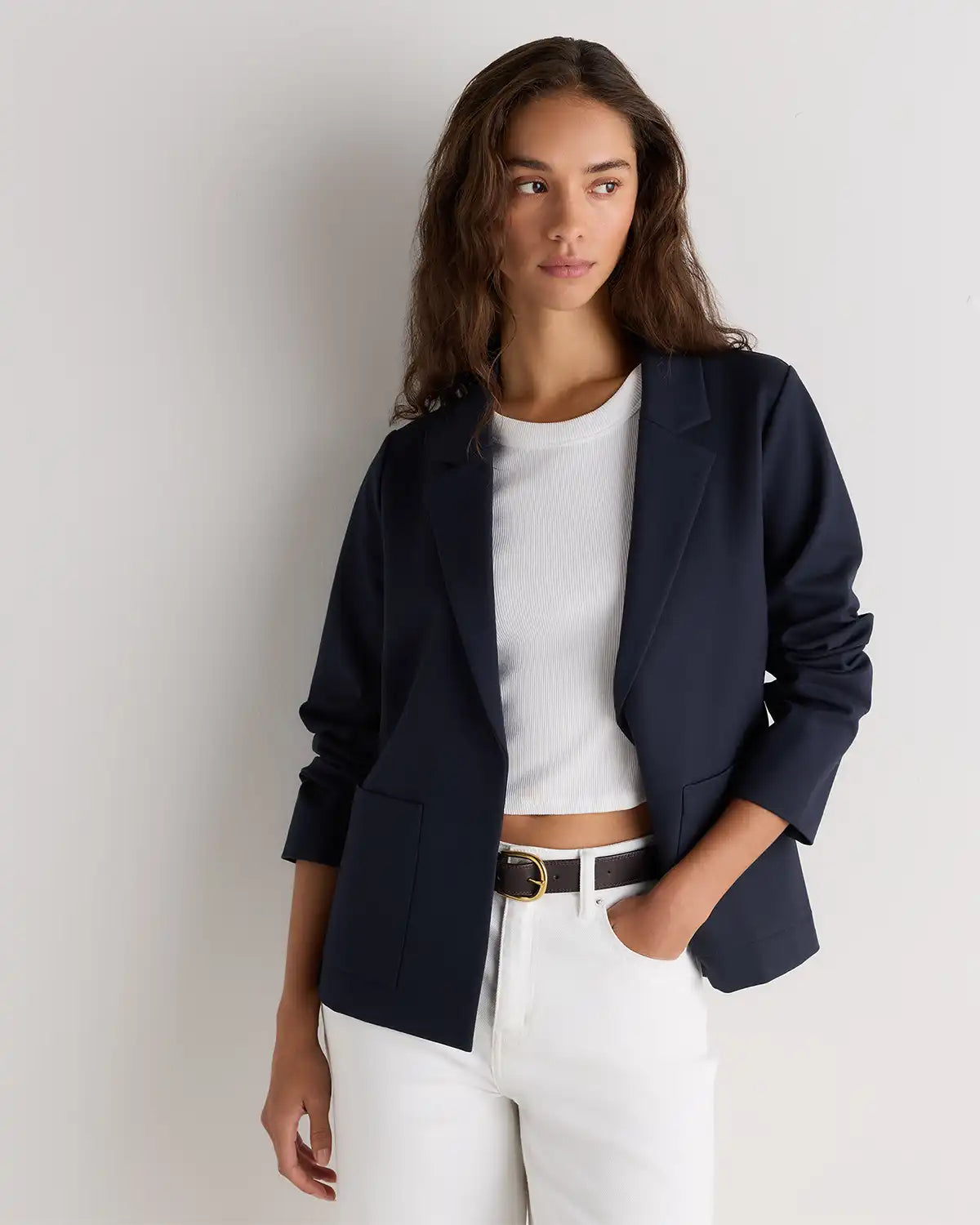 Ultra-Stretch Ponte Open Blazer