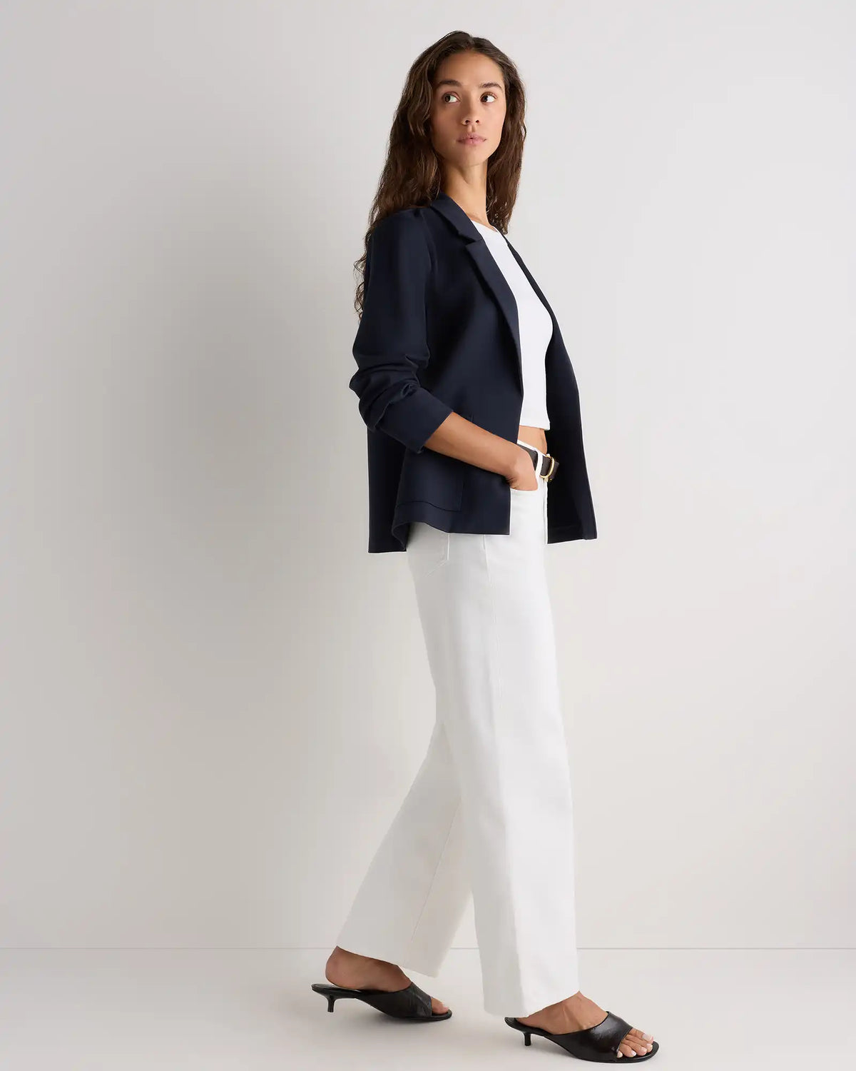 Ultra-Stretch Ponte Open Blazer