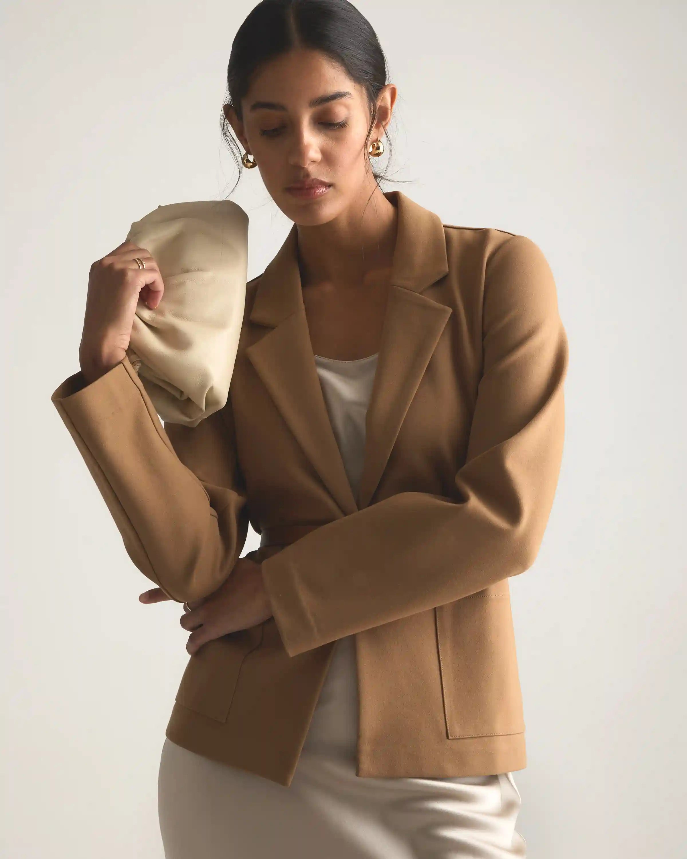 Ultra-Stretch Ponte Open Blazer
