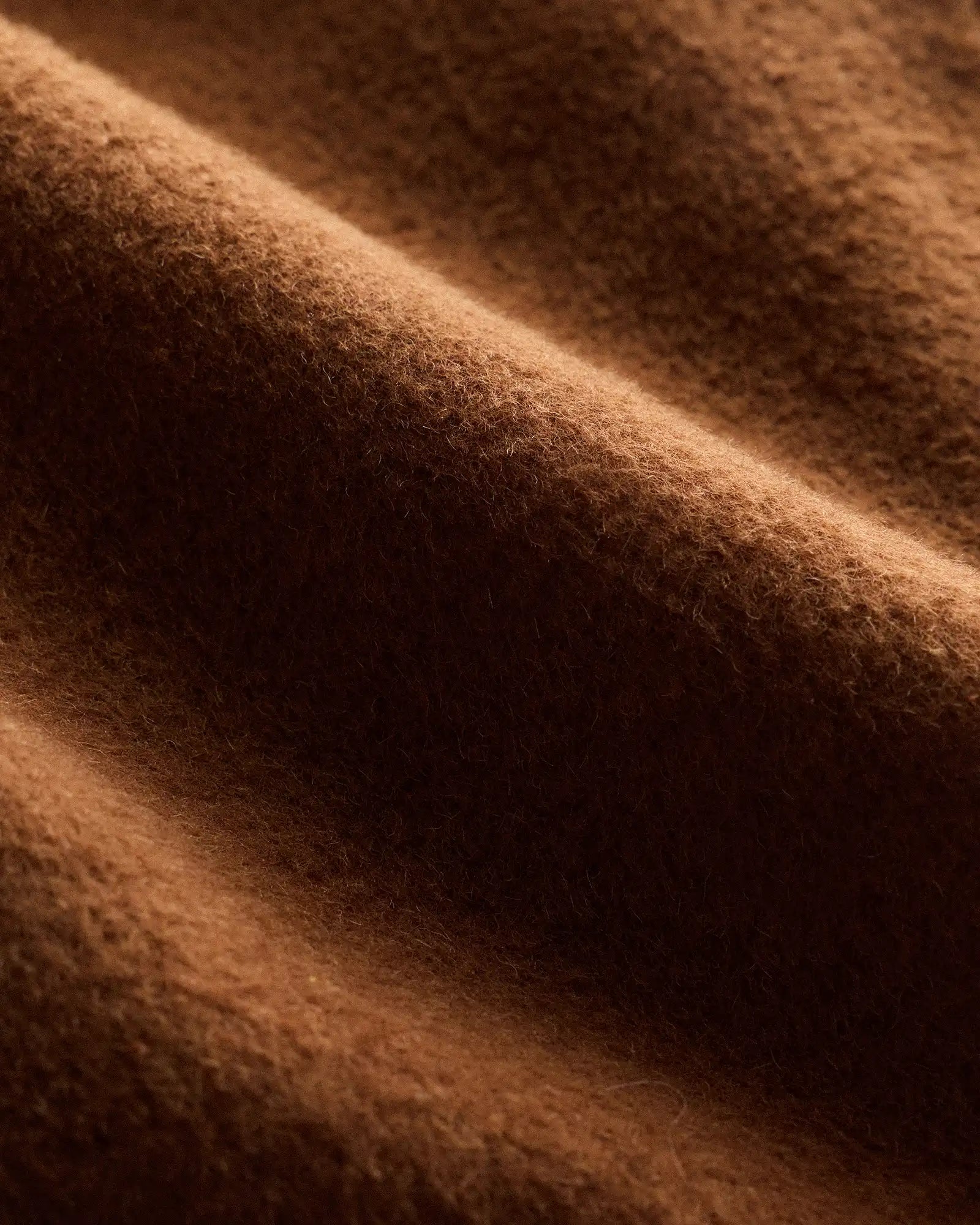 Camel Hair Double-Breasted Long Wrap Coat