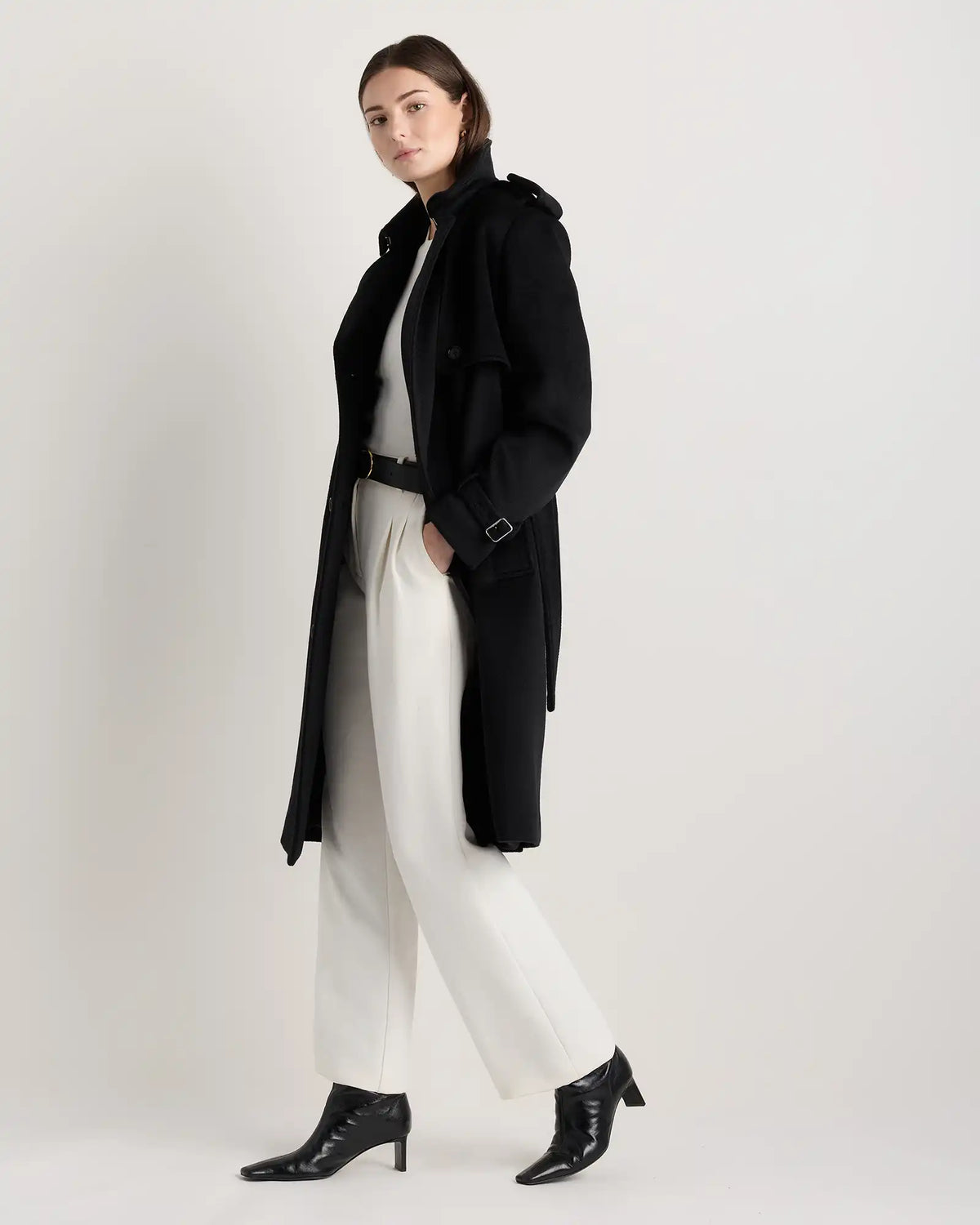 100% Mongolian Cashmere Trench Coat