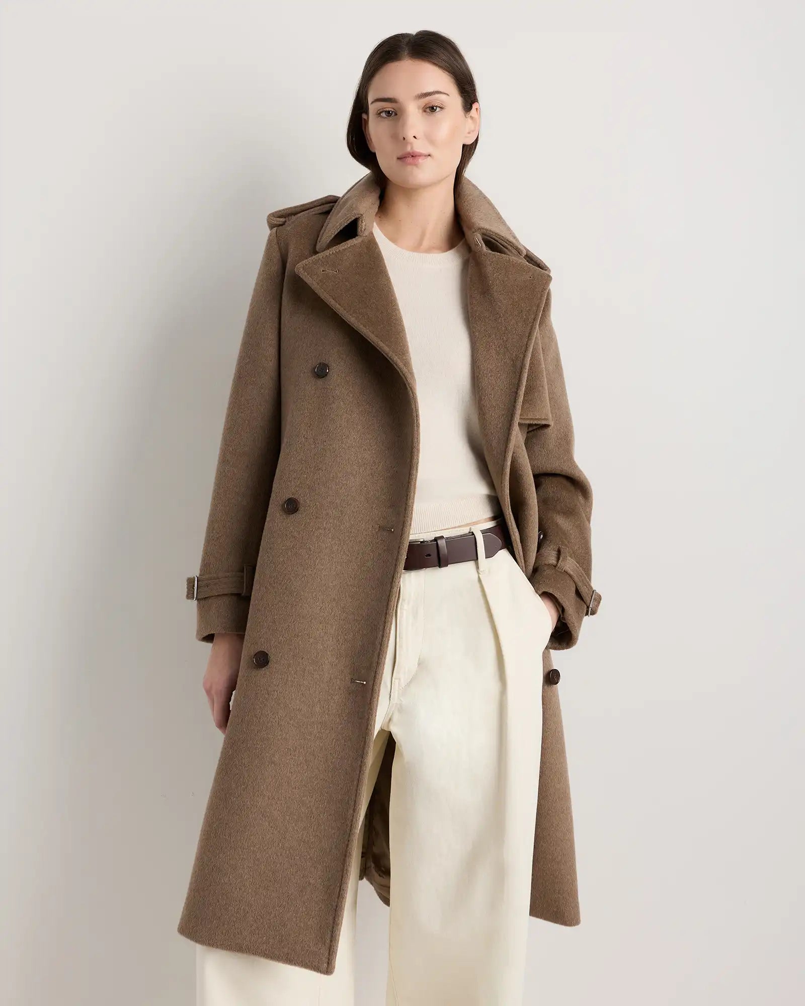 100% Mongolian Cashmere Trench Coat
