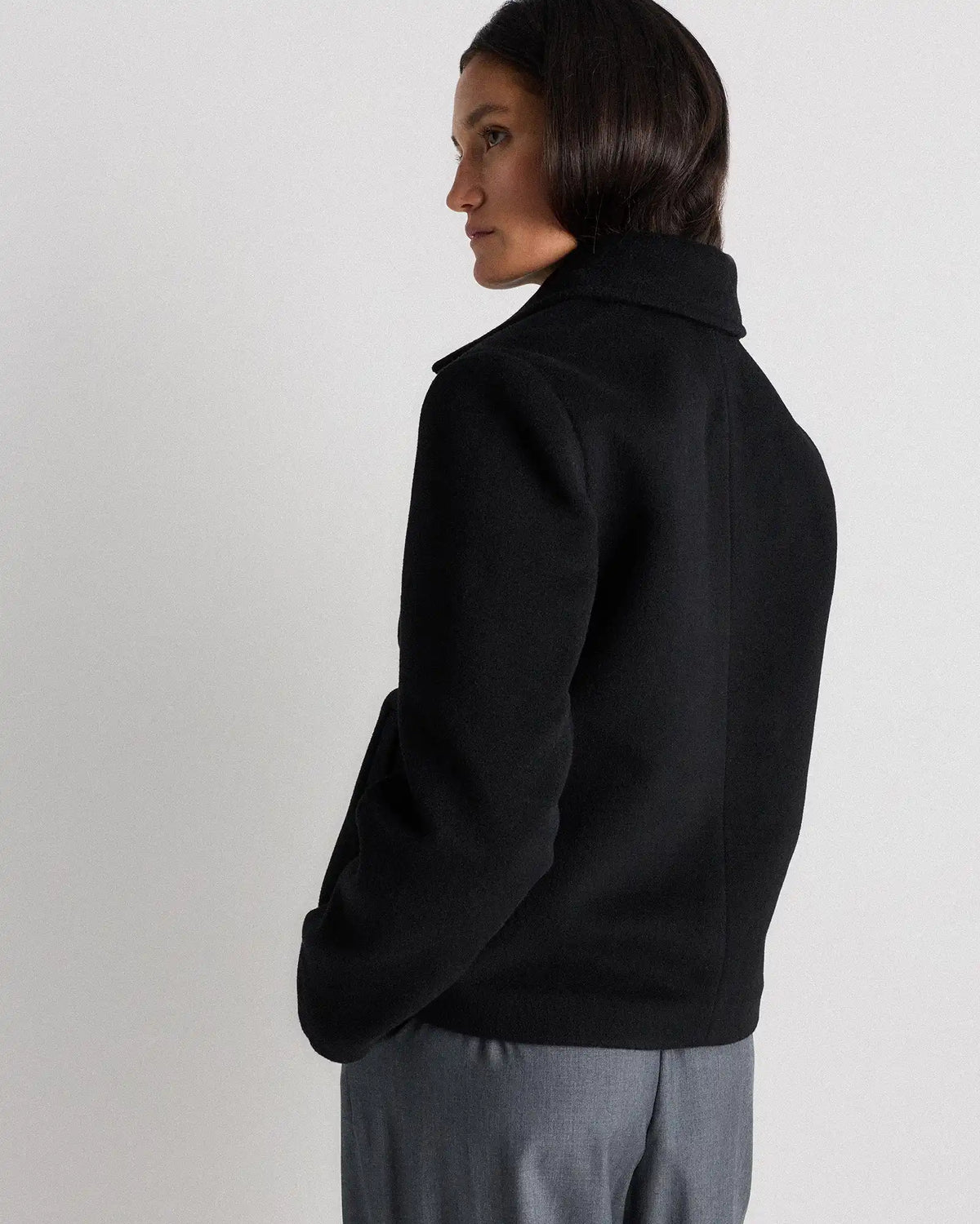 Wool Cashmere Short Coat