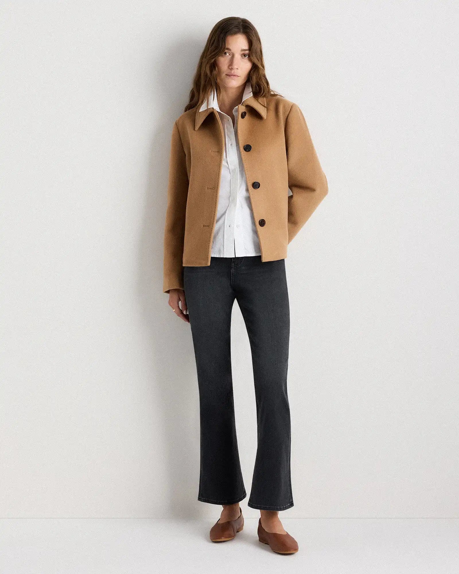 Wool Cashmere Short Coat