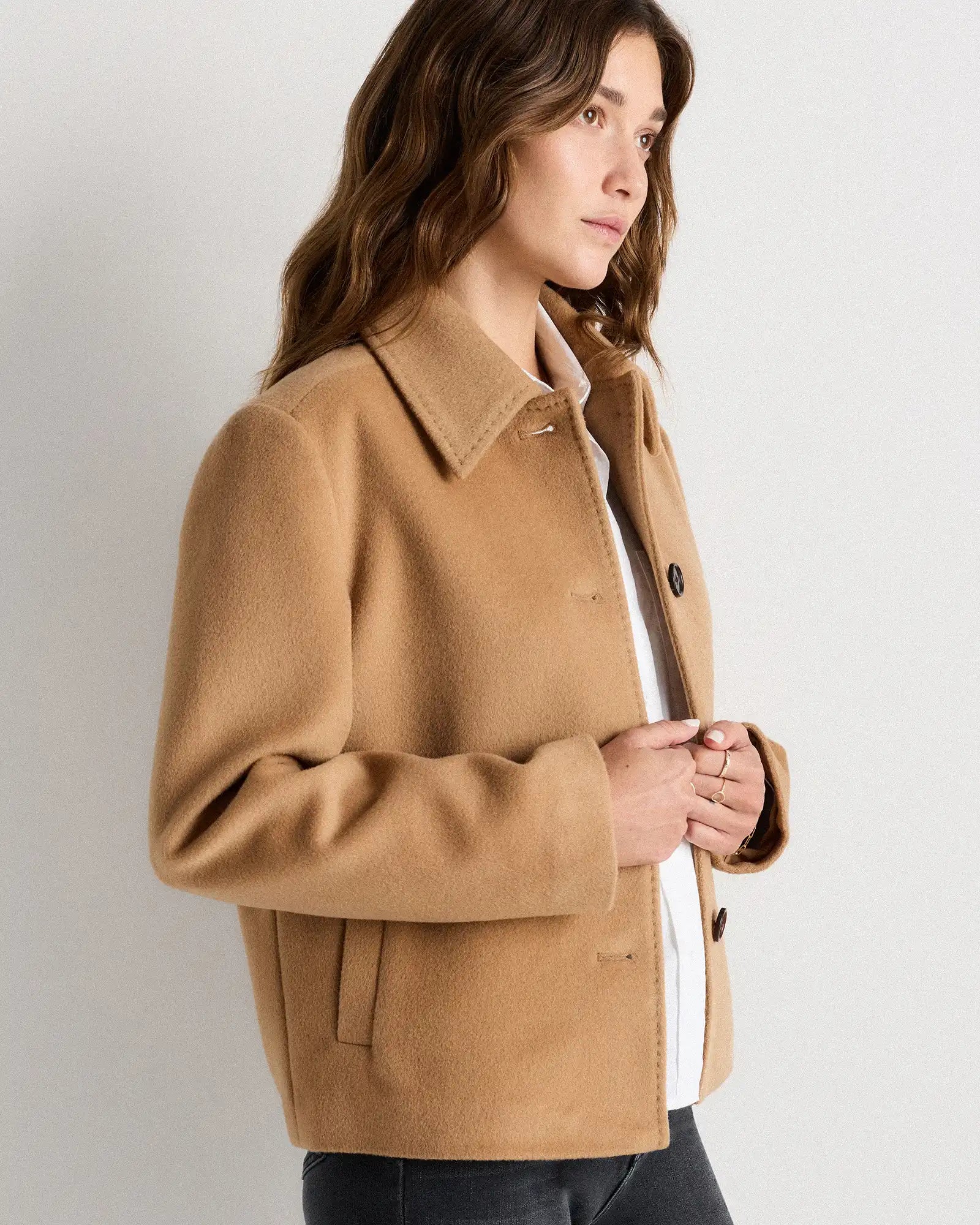 Wool Cashmere Short Coat