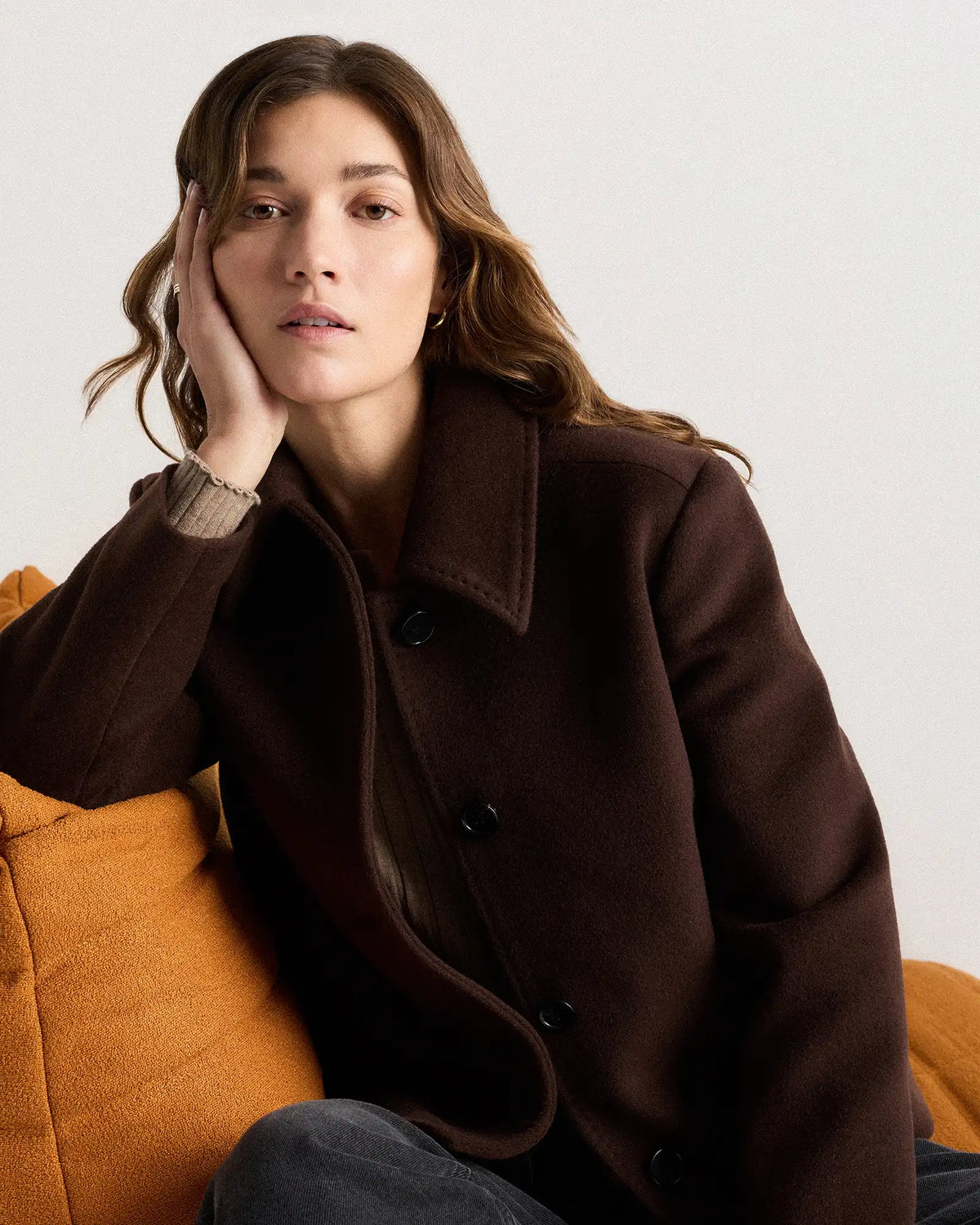 Wool Cashmere Short Coat