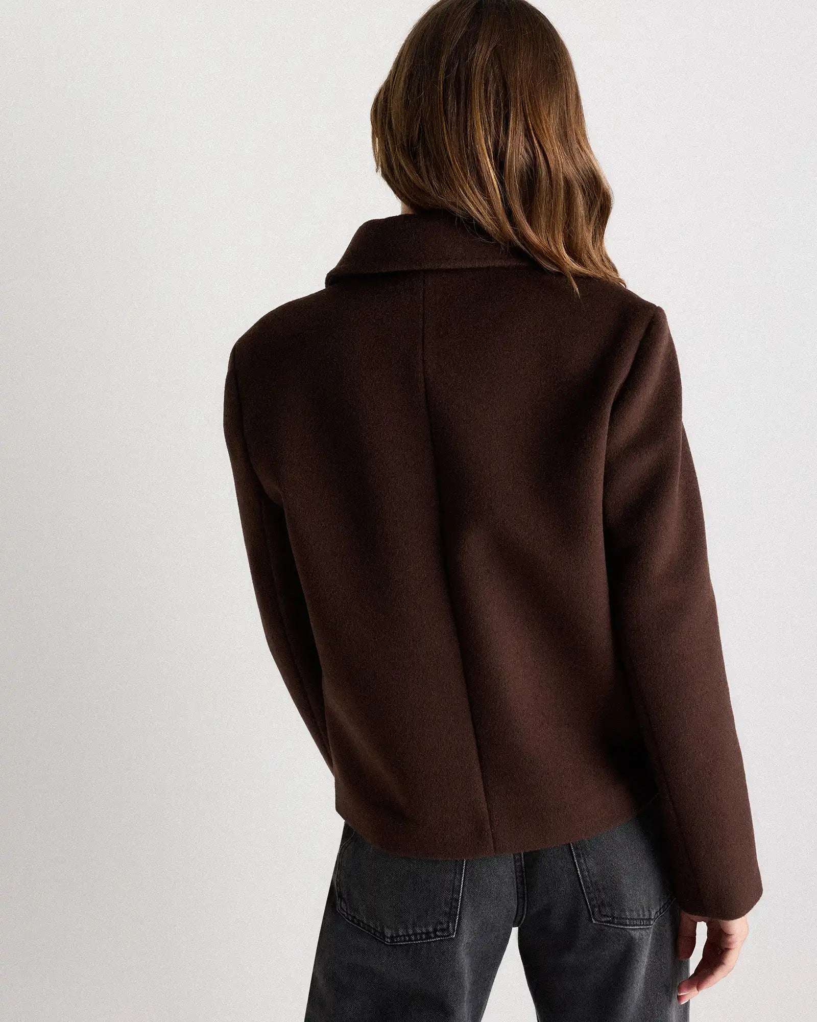 Wool Cashmere Short Coat
