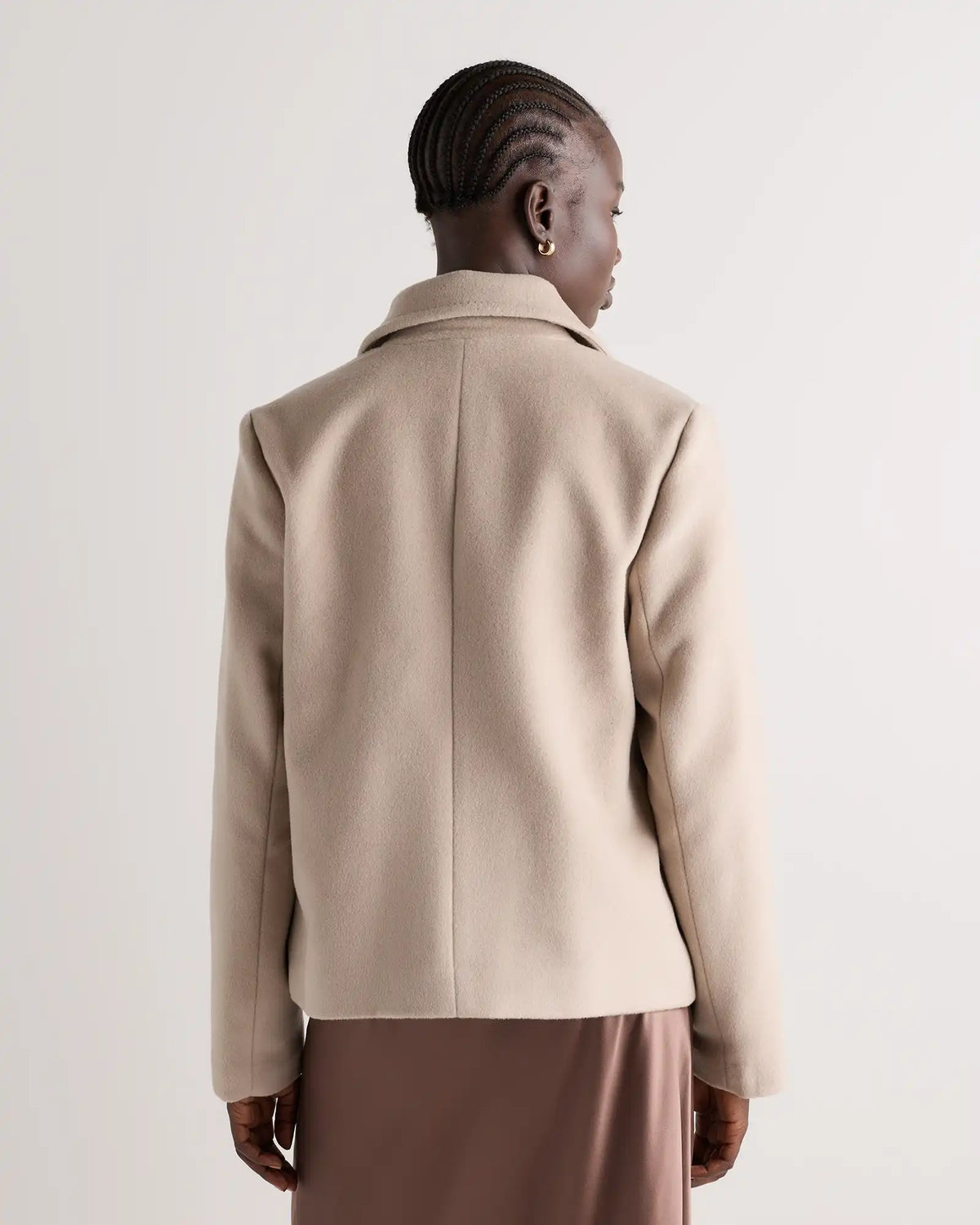 Wool Cashmere Short Coat