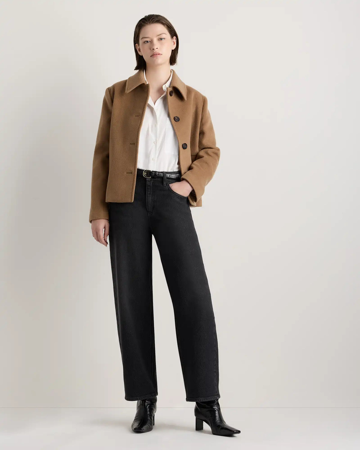 Wool Cashmere Short Coat