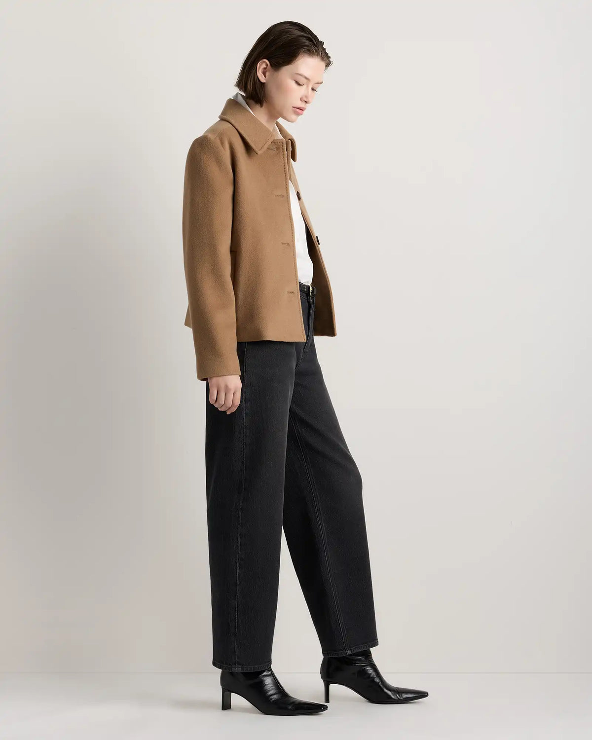 Wool Cashmere Short Coat