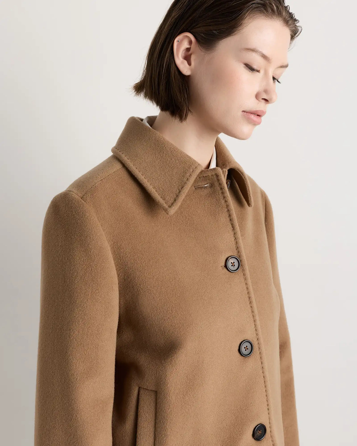 Wool Cashmere Short Coat