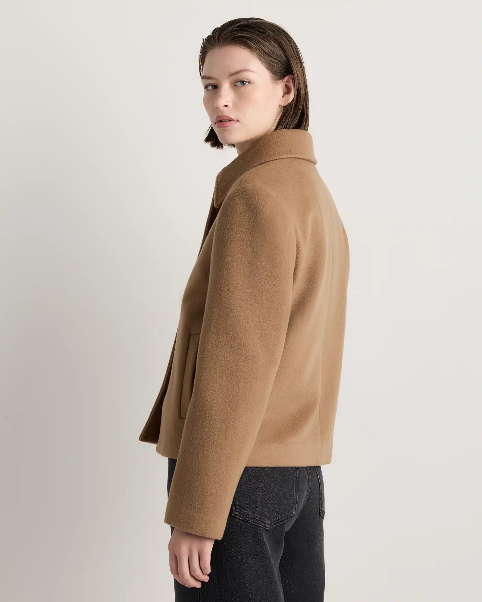 Wool Cashmere Short Coat