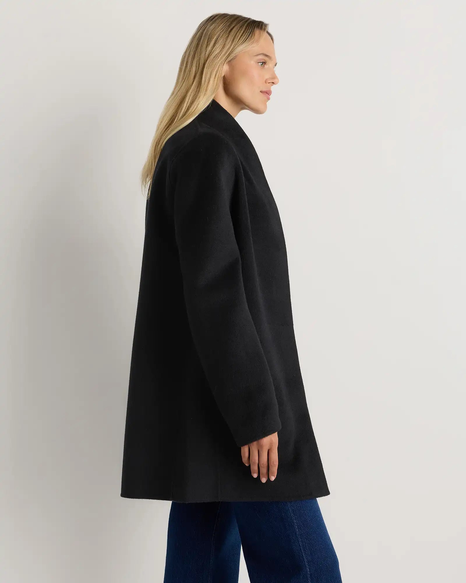 100% Mongolian Cashmere Double-Faced Cocoon Coat