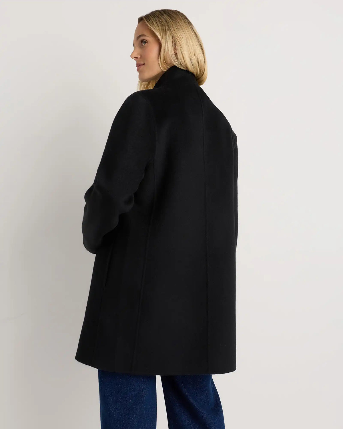 100% Mongolian Cashmere Double-Faced Cocoon Coat