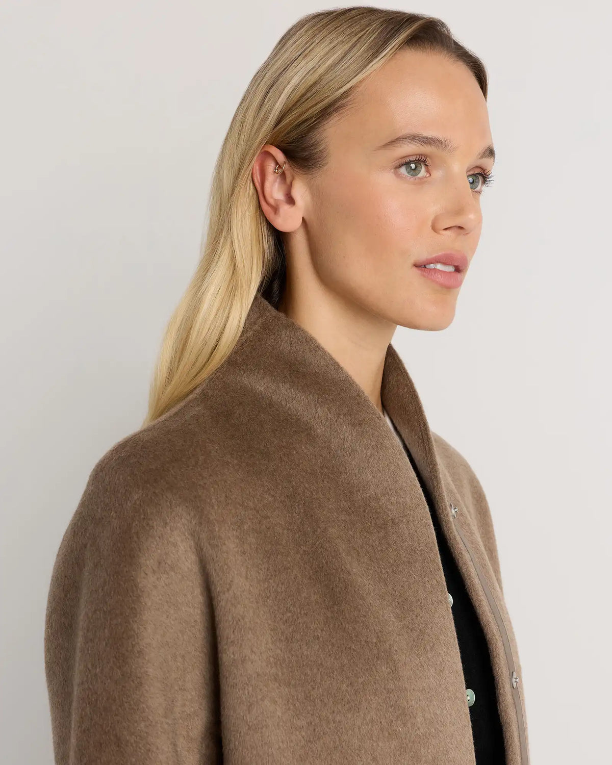100% Mongolian Cashmere Double-Faced Cocoon Coat