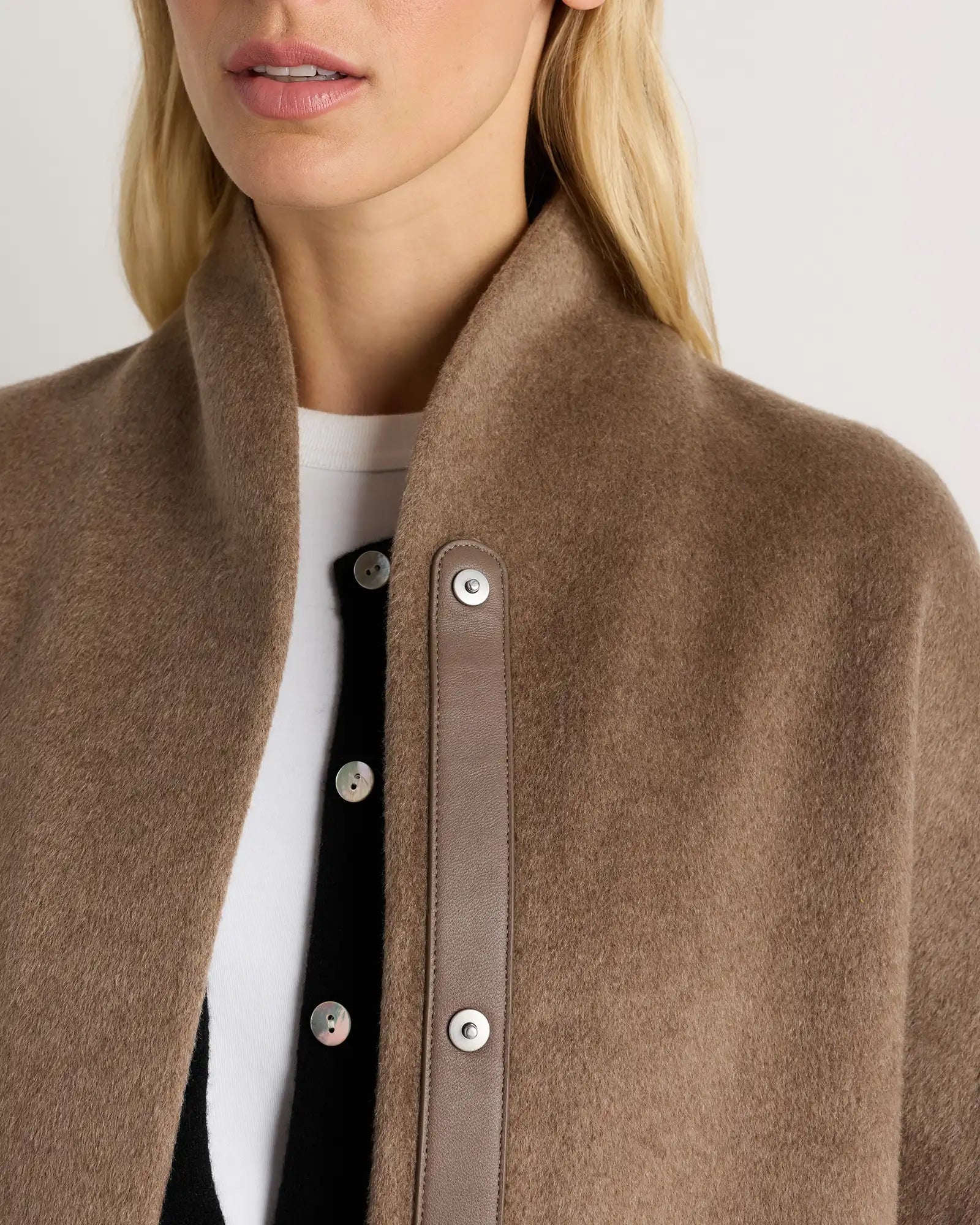 100% Mongolian Cashmere Double-Faced Cocoon Coat