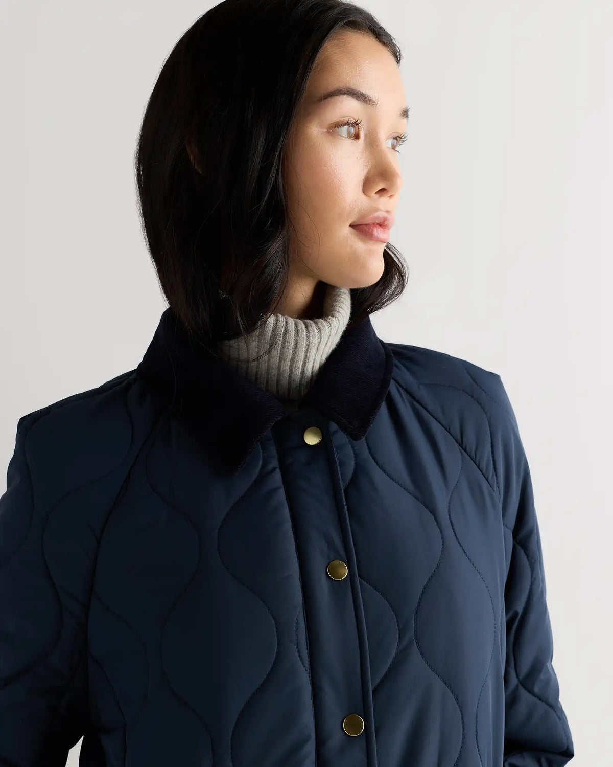 Featherless Quilted Hooded Long Puffer Jacket