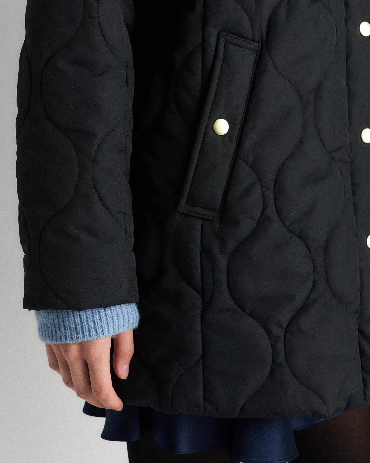 Featherless Quilted Hooded Long Puffer Jacket
