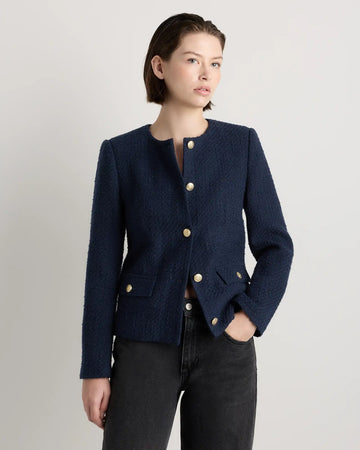 Tweed Collarless Jacket