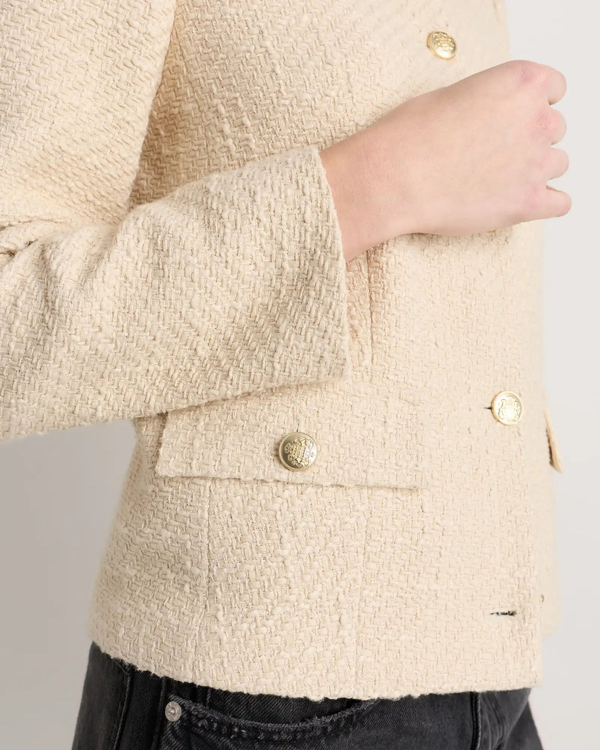 Tweed Collarless Jacket