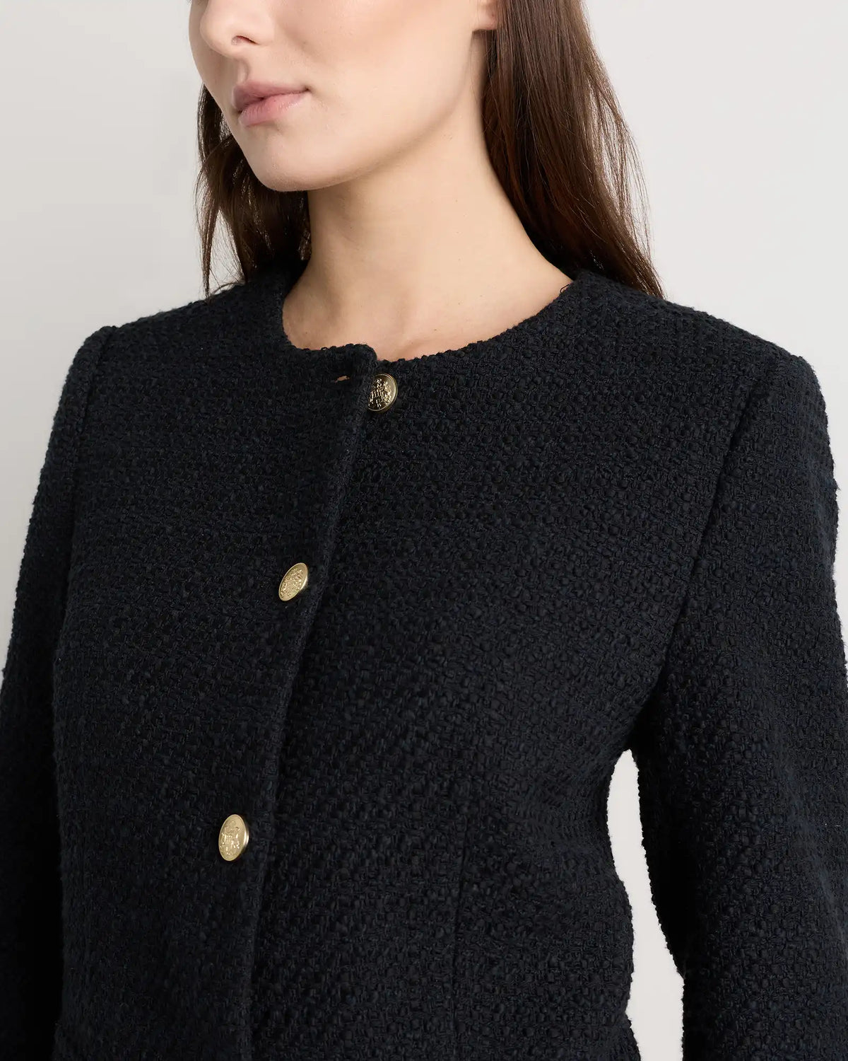 Tweed Collarless Jacket