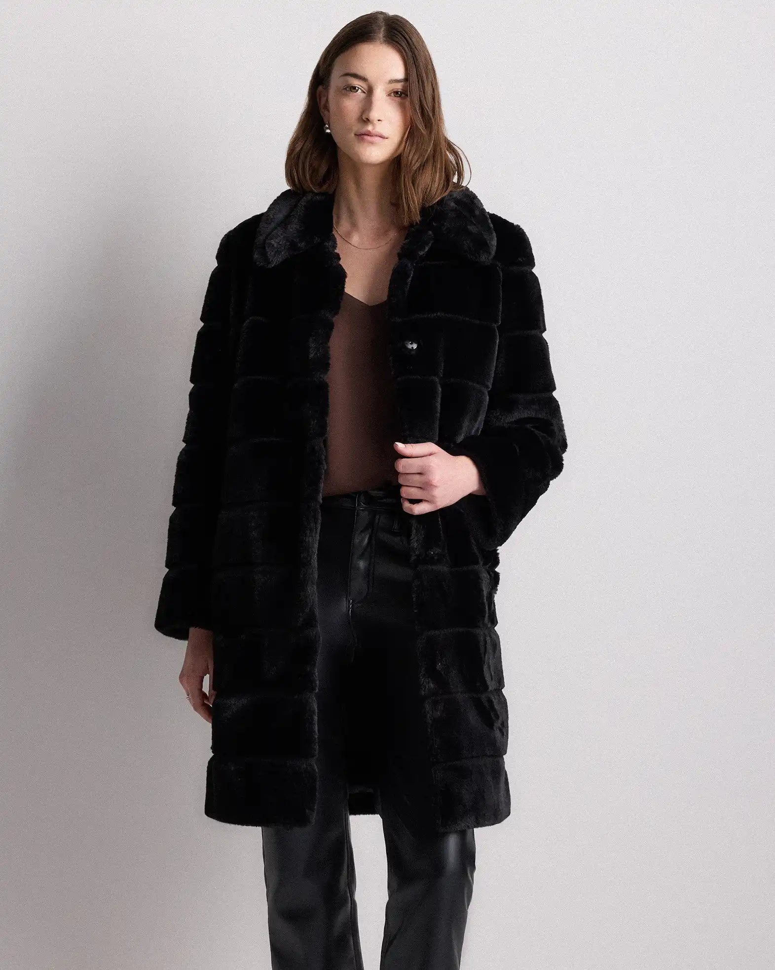 Faux Fur Long Coat