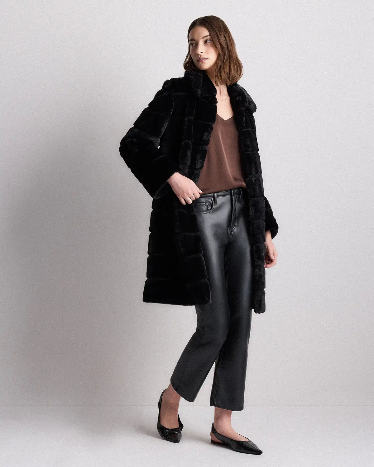 Faux Fur Long Coat
