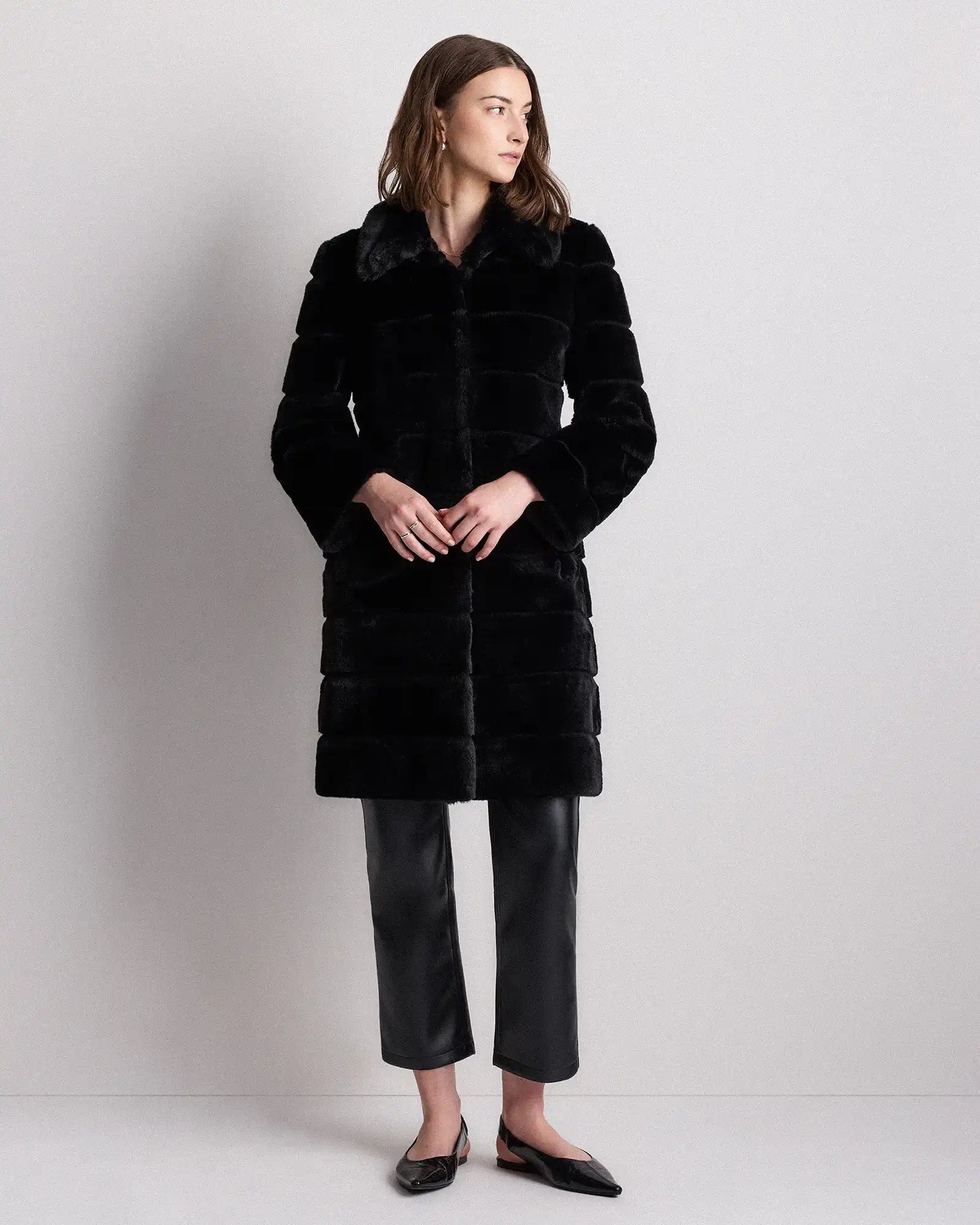 Faux Fur Long Coat