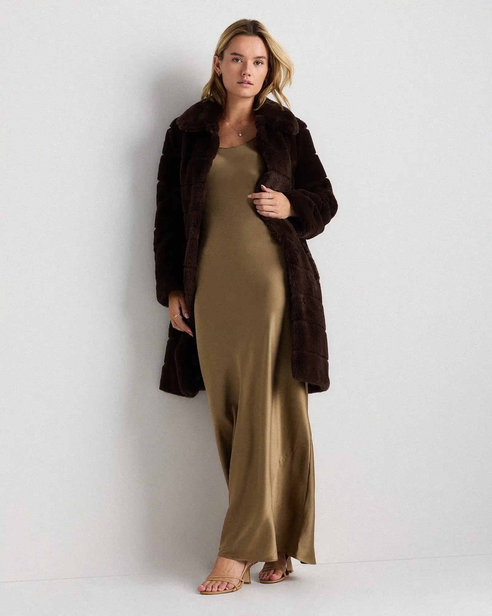 Faux Fur Long Coat