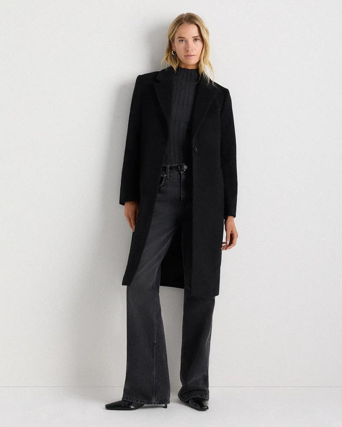 Wool Cashmere Blazer Coat