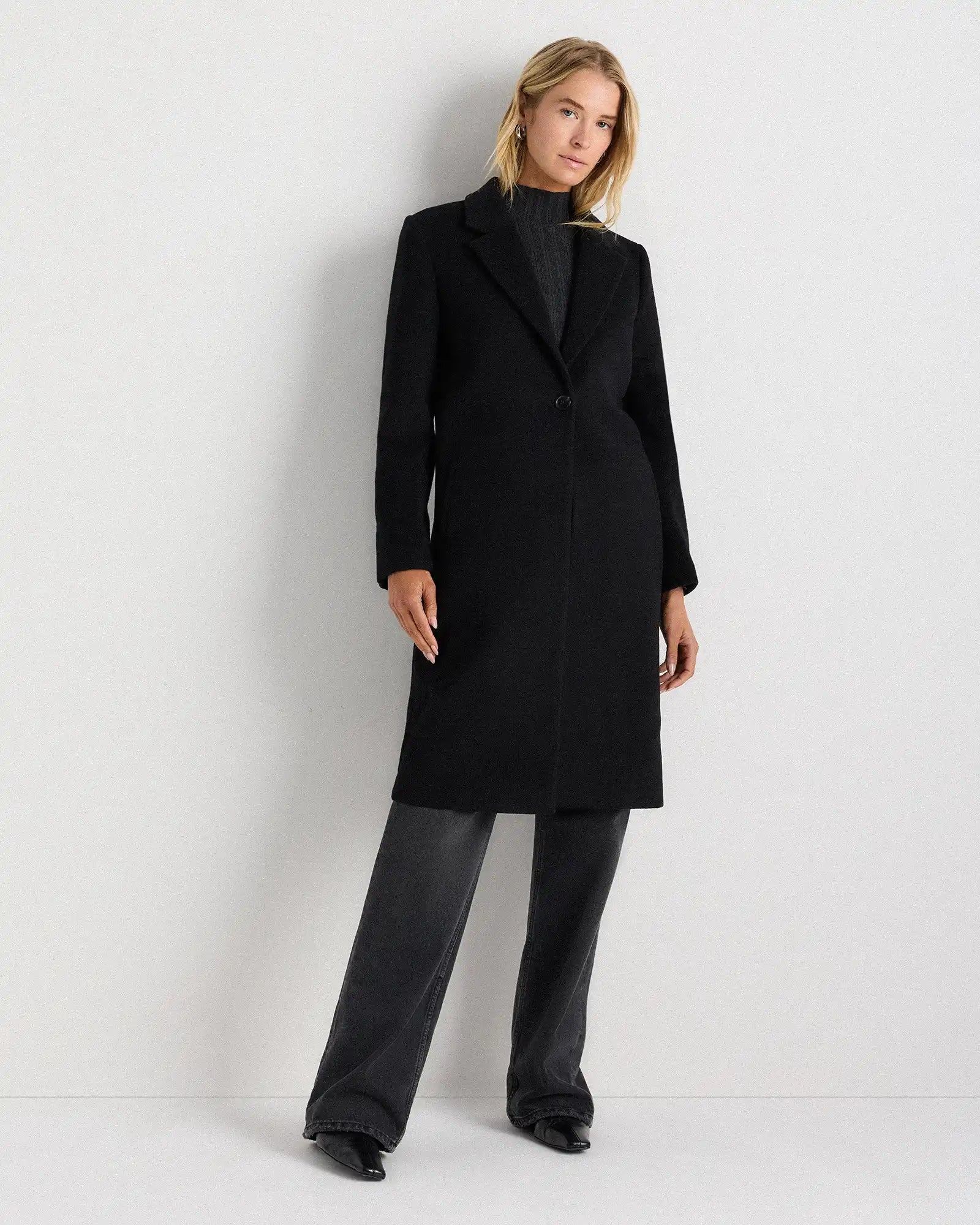 Wool Cashmere Blazer Coat