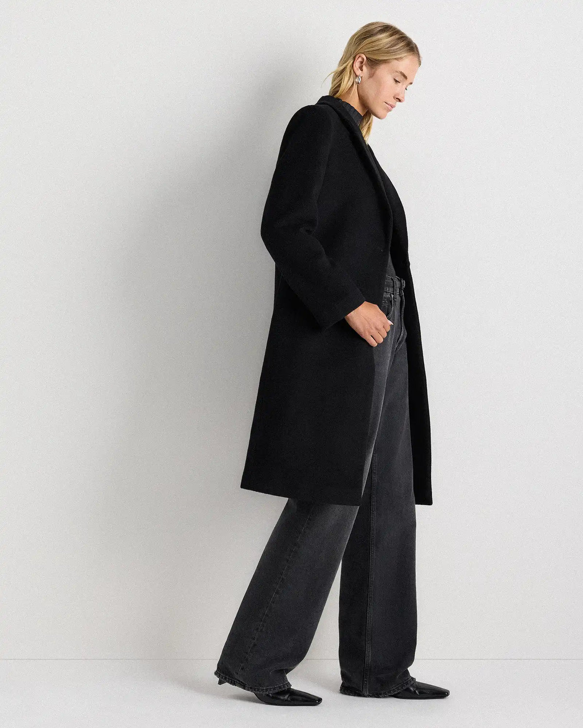 Wool Cashmere Blazer Coat