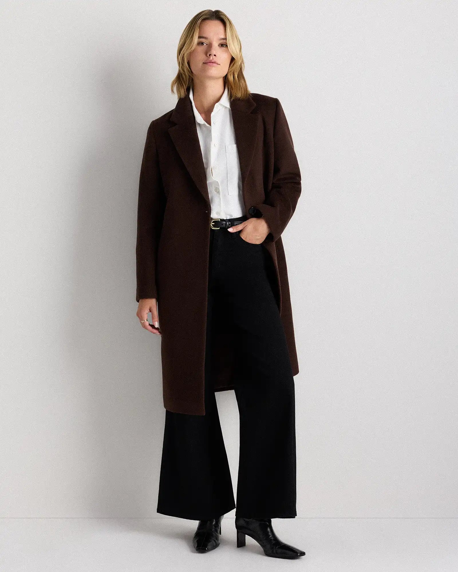 Wool Cashmere Blazer Coat