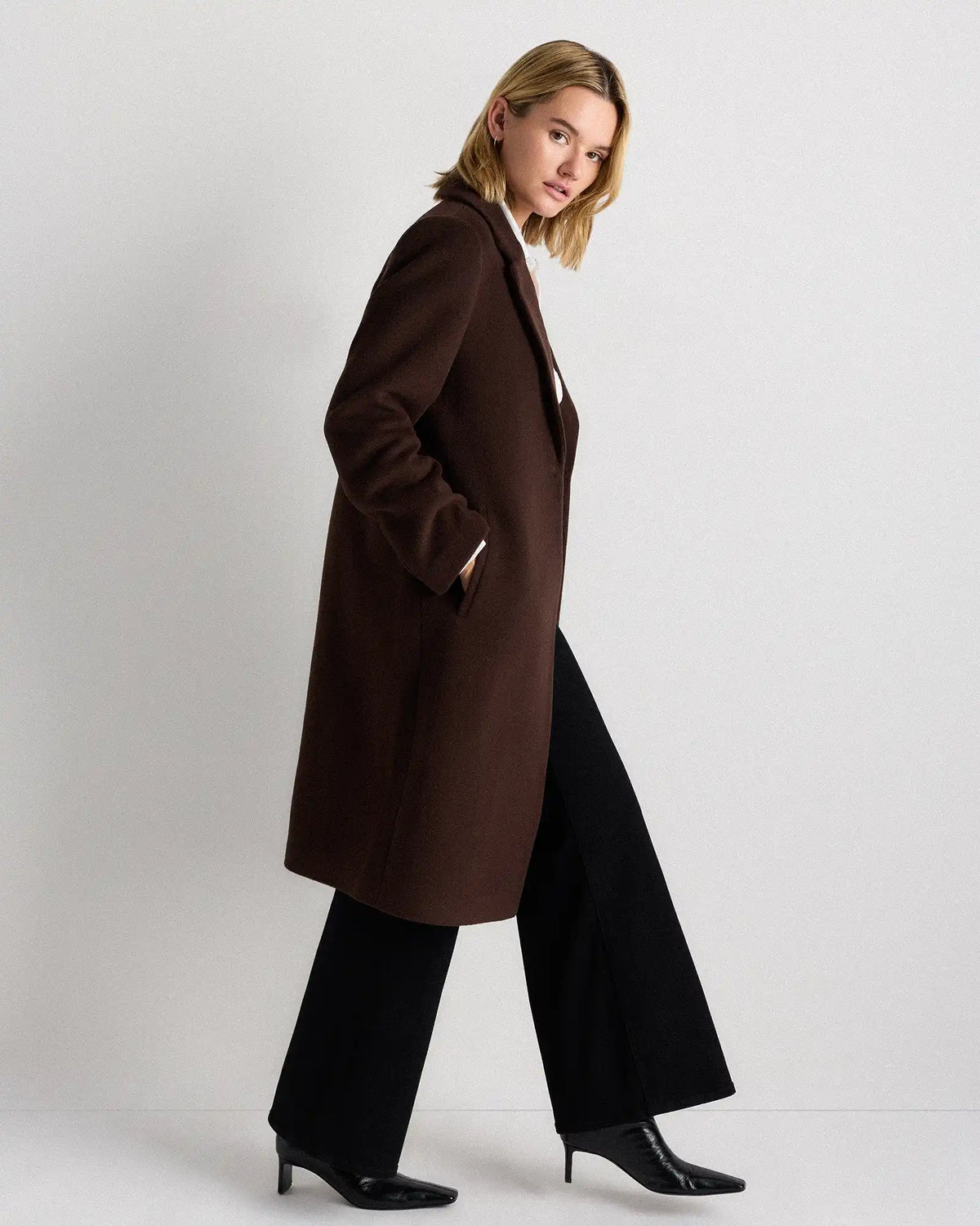 Wool Cashmere Blazer Coat