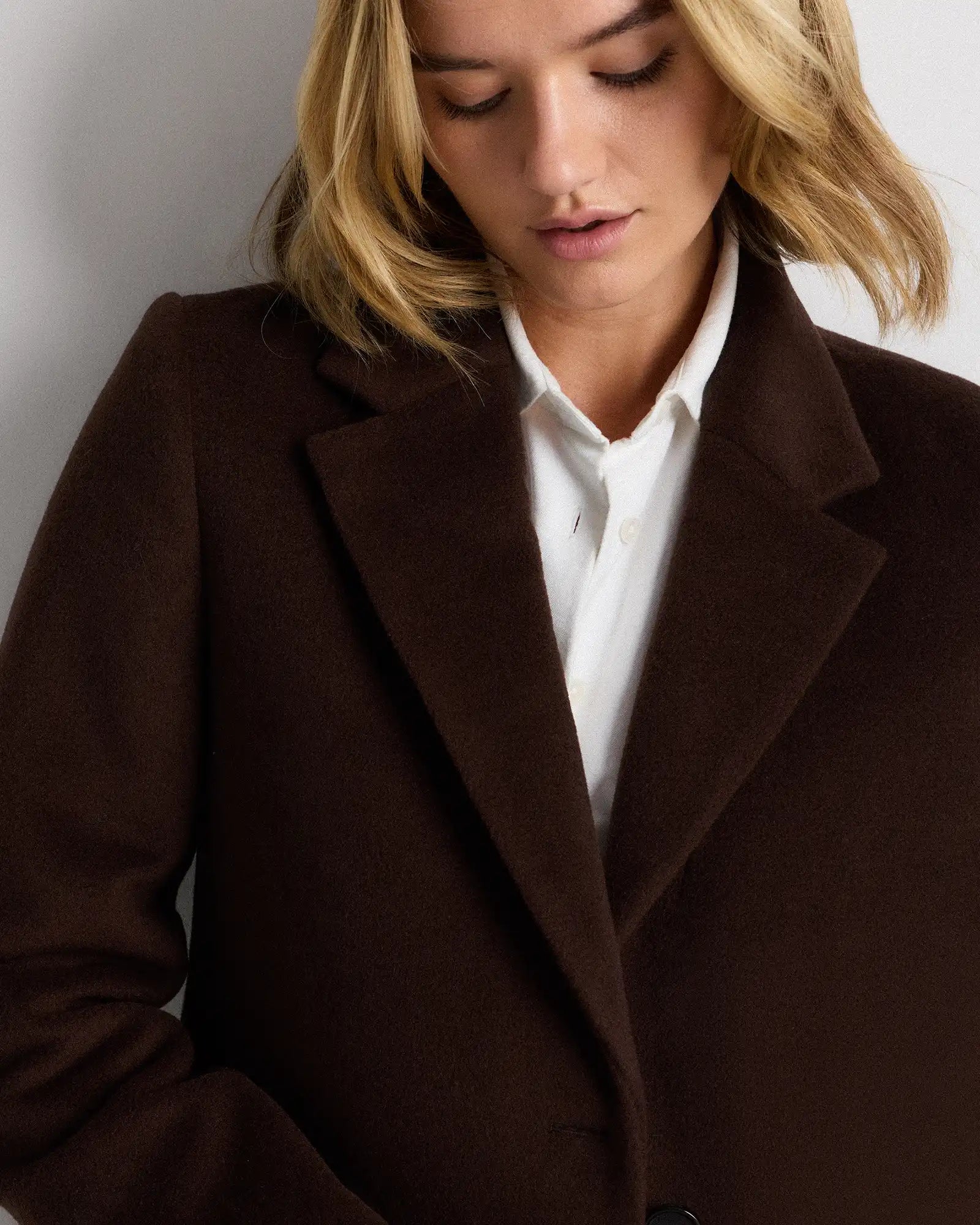 Wool Cashmere Blazer Coat