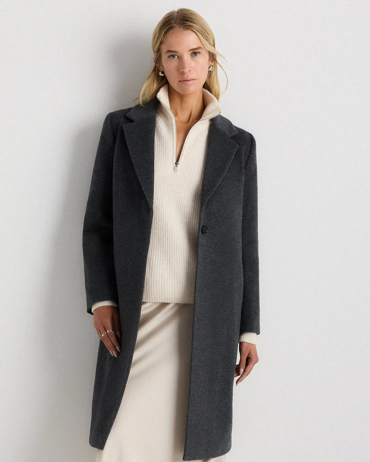 Wool Cashmere Blazer Coat