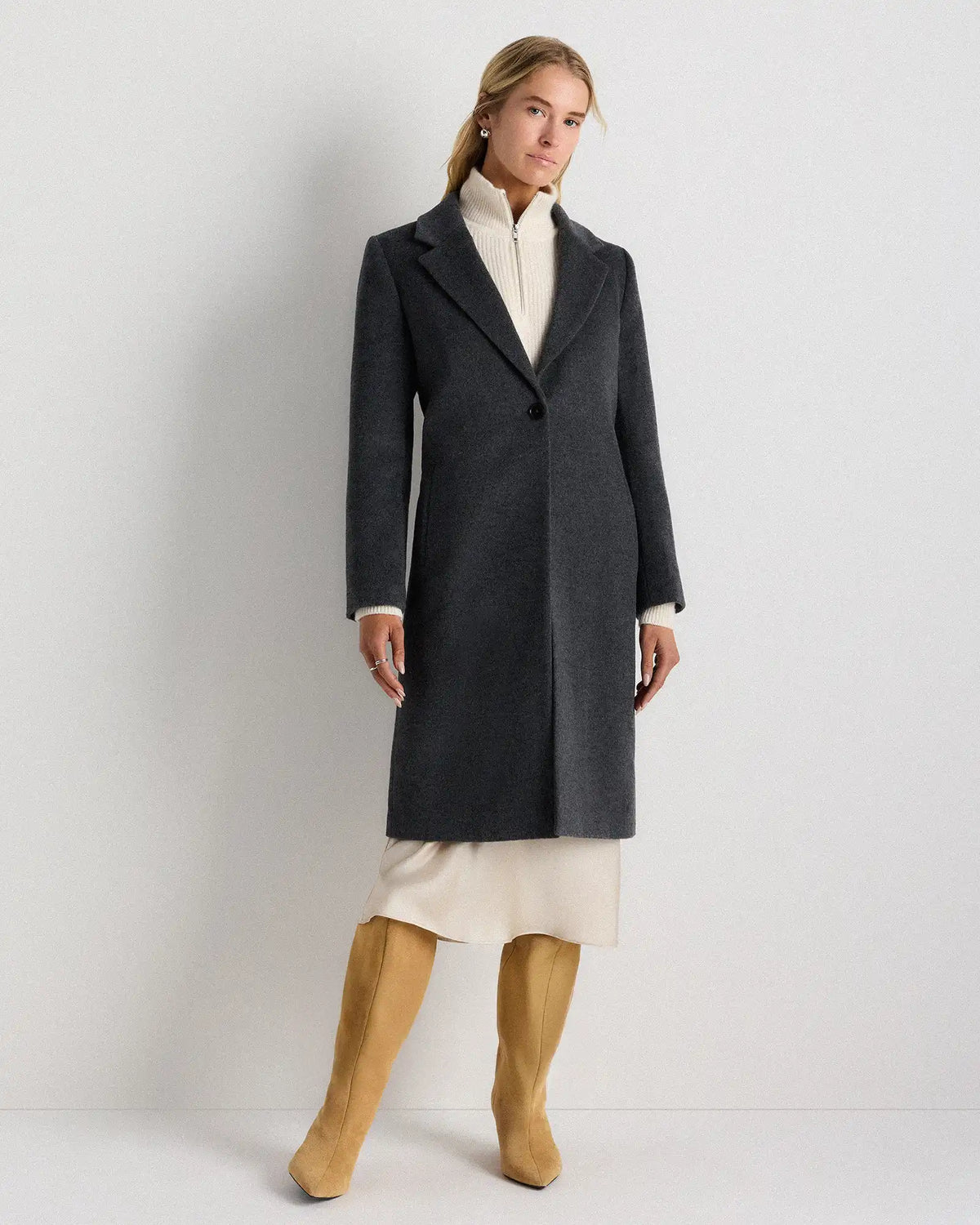 Wool Cashmere Blazer Coat
